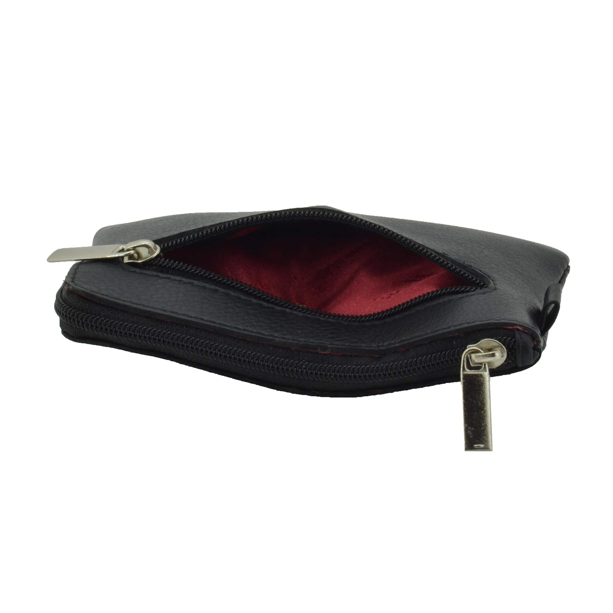 CONTE MASSIMO Portachiavi Per Uomo e Donna, Vera Pelle, 2 Tasche con Cerniera e Ganci, Con Scatola Regalo - immagine 3