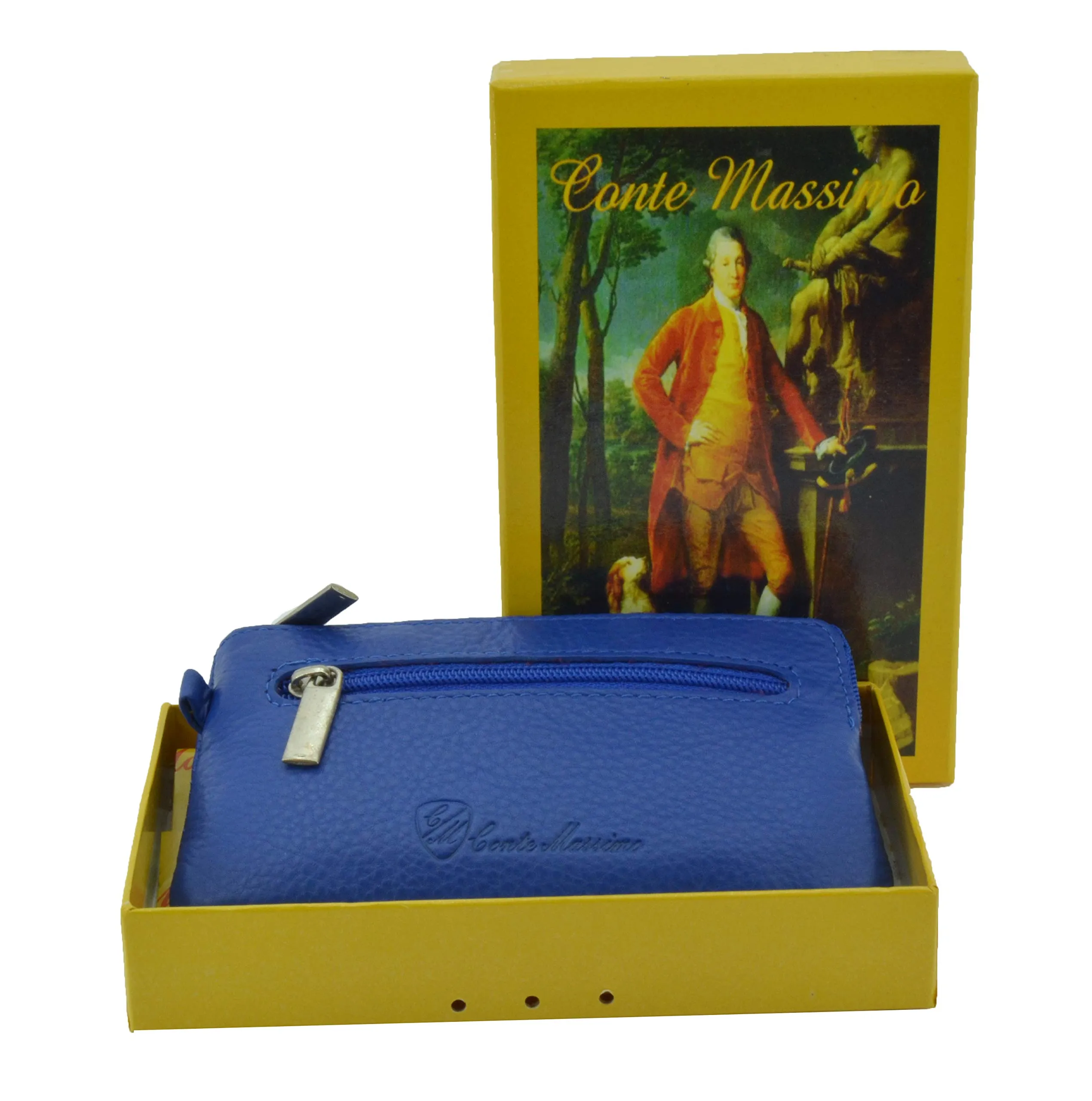 CM Conte Massimo Portachiavi Vera Pelle Uomo Donna, Custodia Chiavi con Cerniera e Scomparti, Elegante Idea Regalo - immagine 7