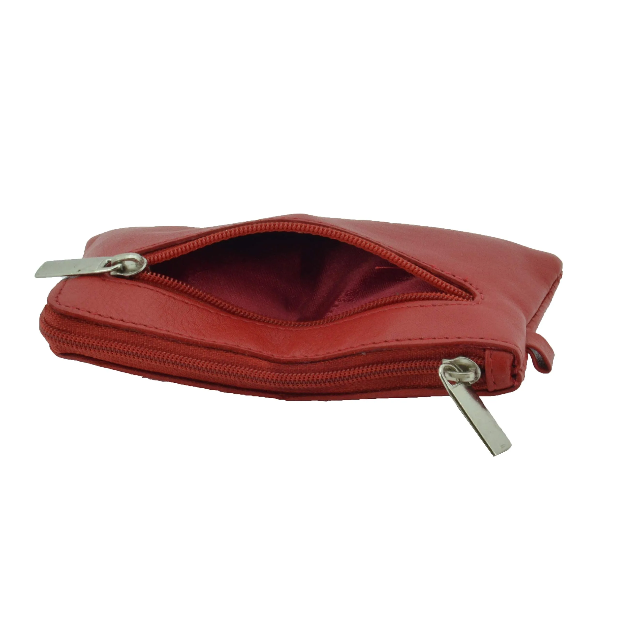 CONTE MASSIMO Portachiavi Per Uomo e Donna, Vera Pelle, 2 Tasche con Cerniera e Ganci, Con Scatola Regalo - immagine 3