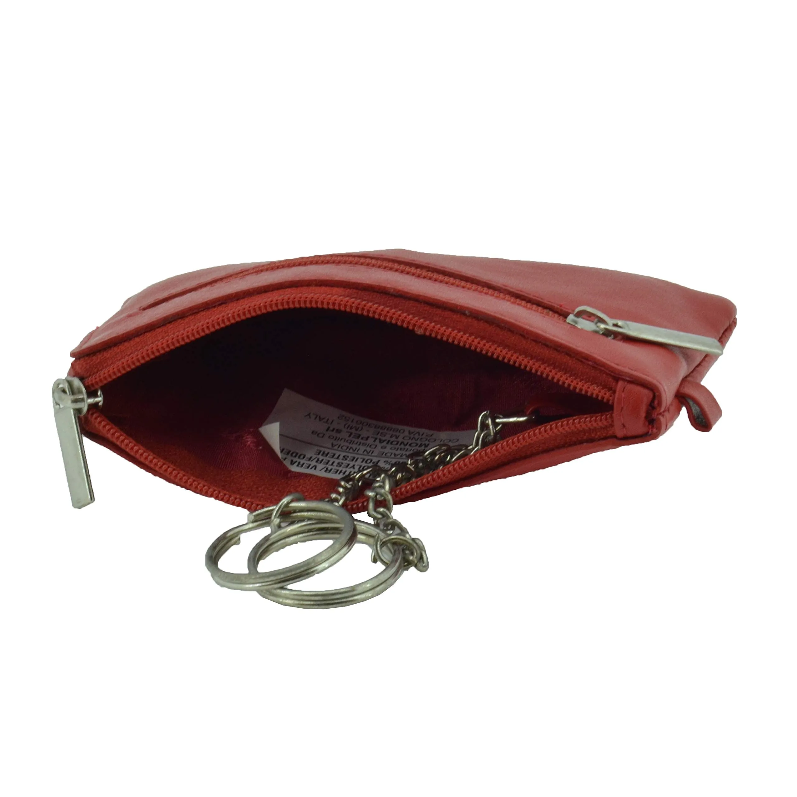 CONTE MASSIMO Portachiavi Per Uomo e Donna, Vera Pelle, 2 Tasche con Cerniera e Ganci, Con Scatola Regalo - immagine 4