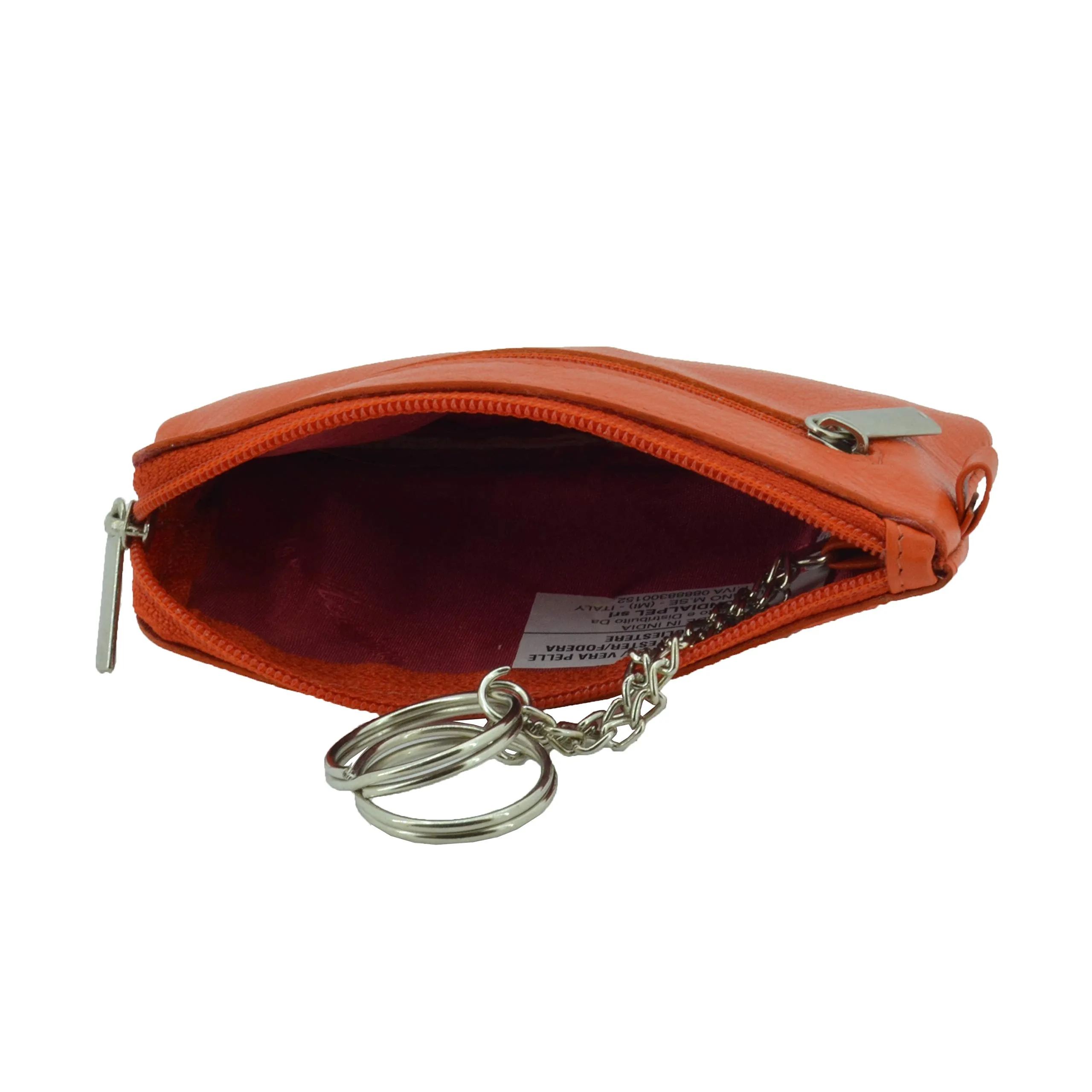CONTE MASSIMO Portachiavi Per Uomo e Donna, Vera Pelle, 2 Tasche con Cerniera e Ganci, Con Scatola Regalo - immagine 5