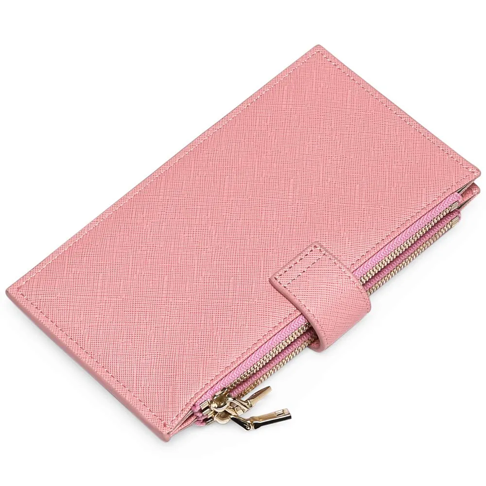 GOIACII Portafoglio donna in Pelle, Portafoglio de Donna RFID Blocco, Multiple Carta di Credito Titolare con Portamonete di Cerniera - immagine 5
