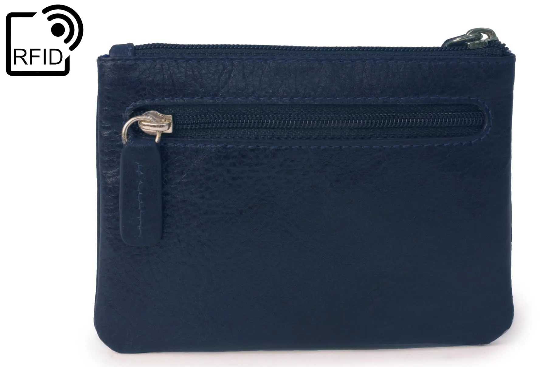 Catwalk Collection Handbags - Portamonete Piccolo in Pelle - Borsellino Donna - Mini Portafoglio - Protezione RFID - Scatola Regalo - Mimi - BLU - immagine 4