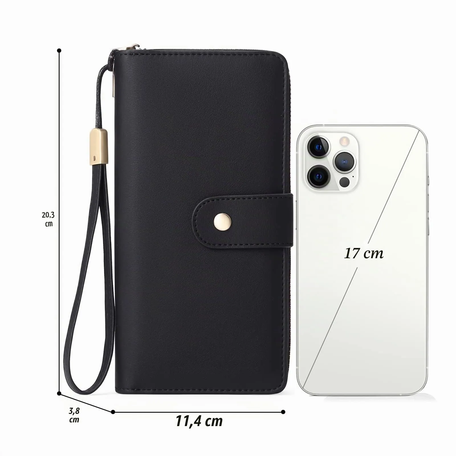 GAEKEAO Portafogli da donna in pelle, Portafoglio Donna Grande Lungo con blocco RFID, Portamonete chiusura con cerniera - immagine 5