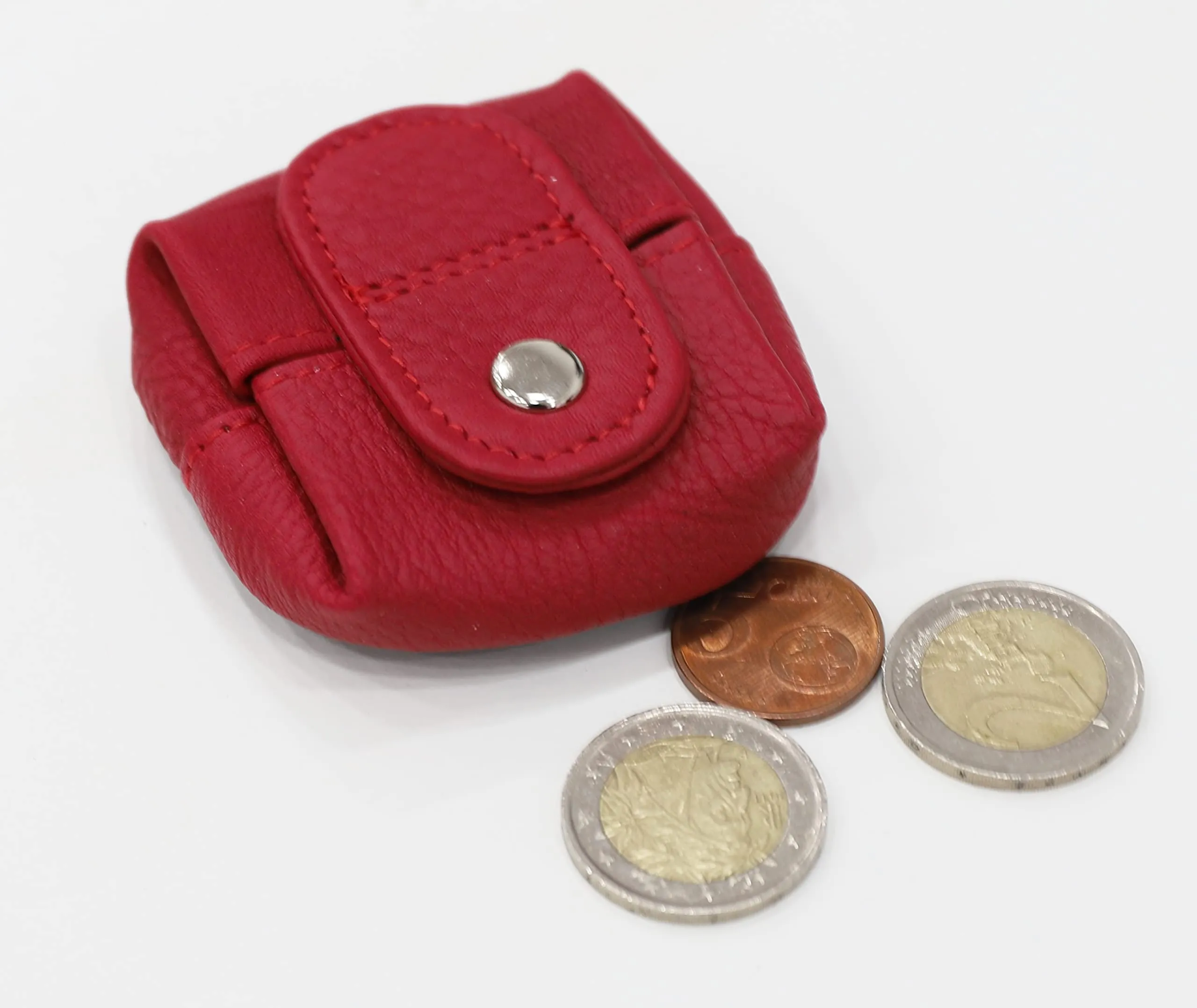 Van Der Rich ® - Portamonete Piccolo Pelle - Donna/Uomo (Rosso) - immagine 2
