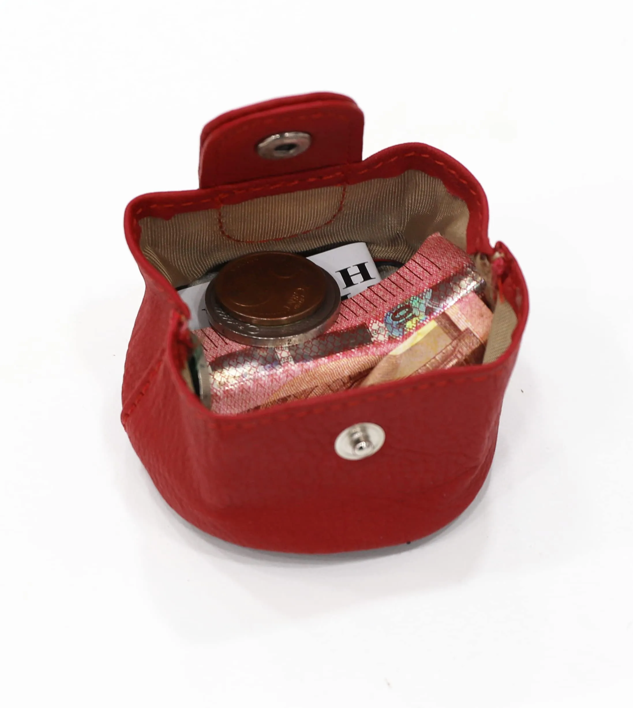 Van Der Rich ® - Portamonete Piccolo Pelle - Donna/Uomo (Rosso) - immagine 3