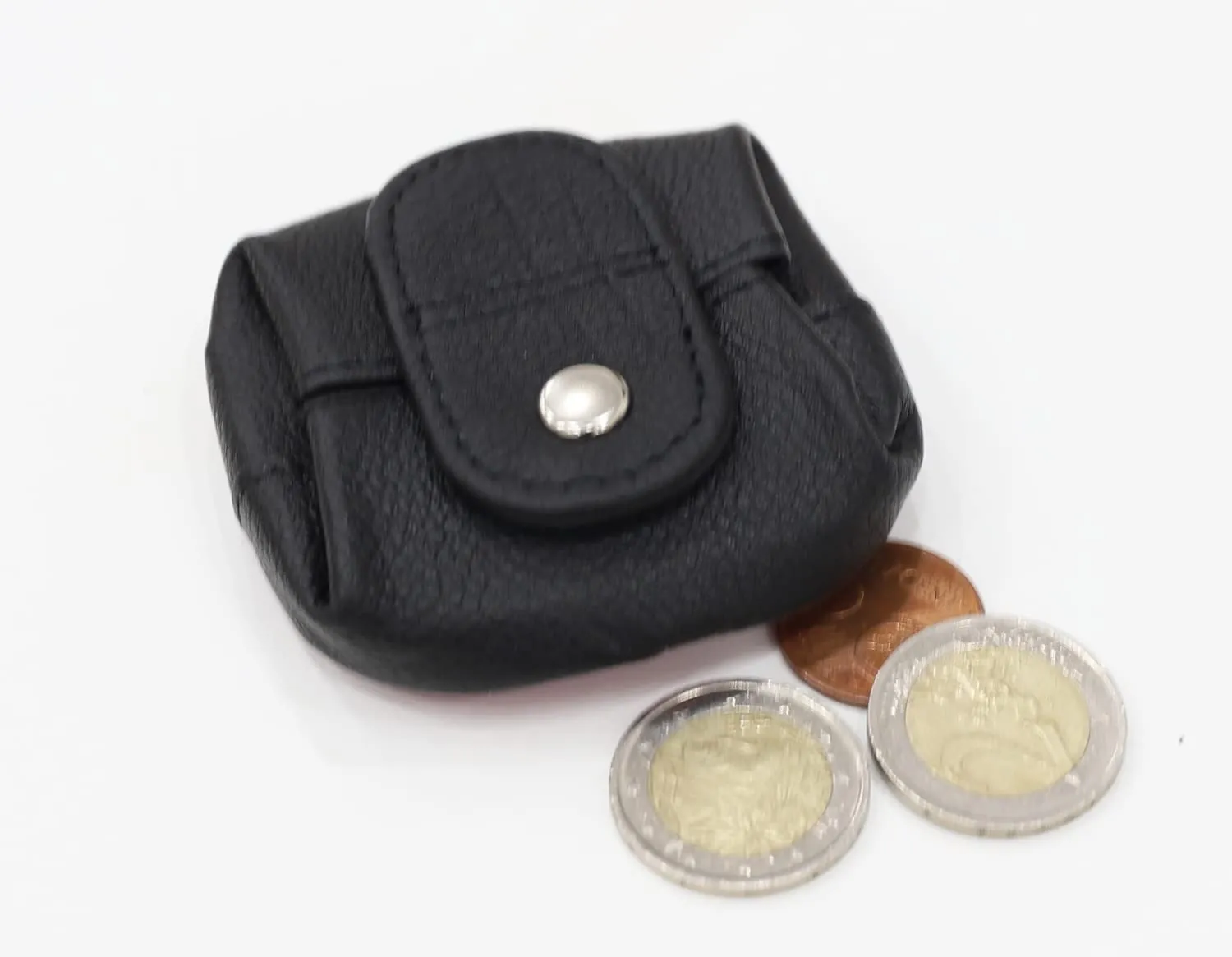 Van Der Rich ® - Portamonete Piccolo Pelle - Donna/Uomo (Nero) - immagine 2