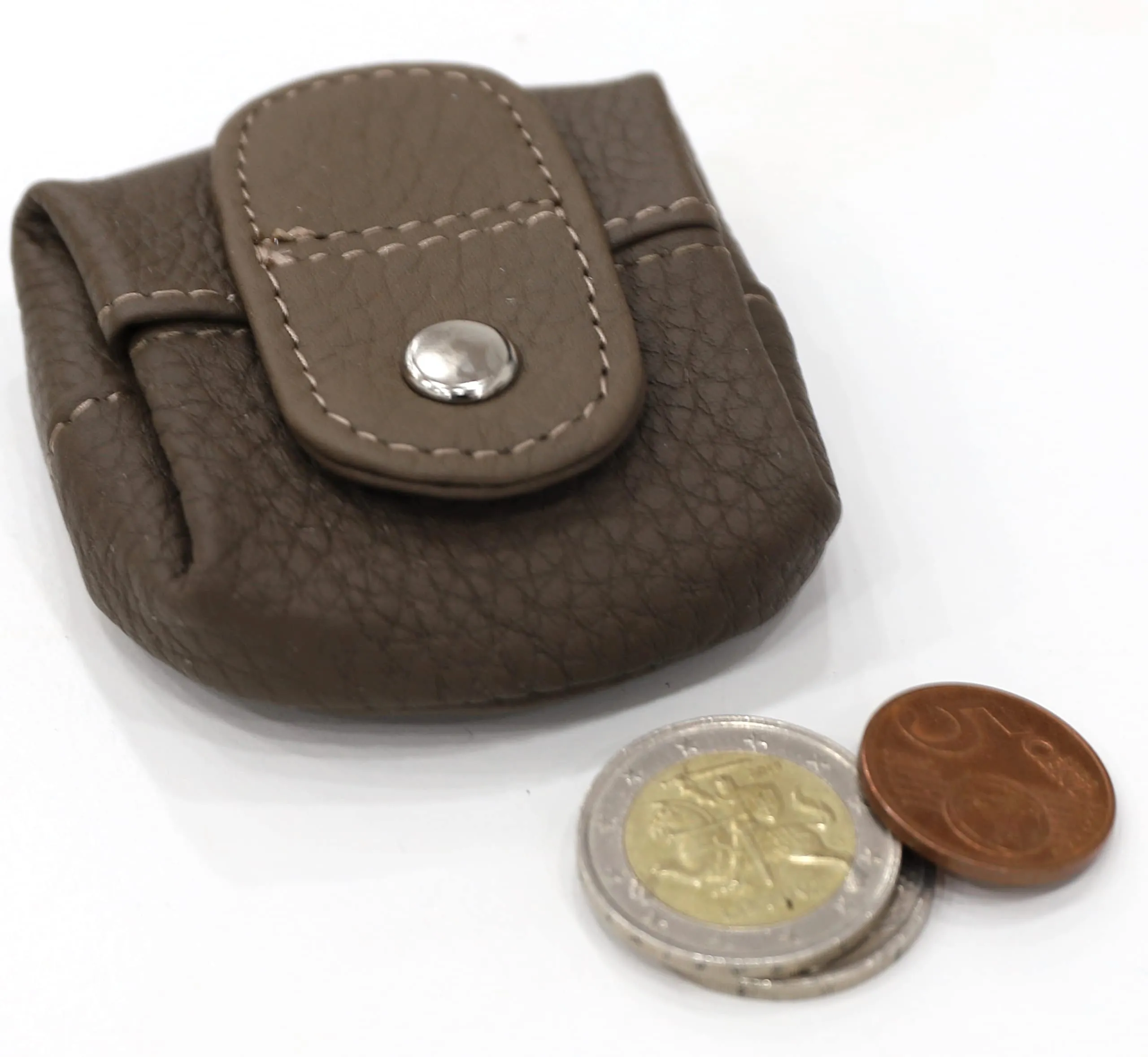 Van Der Rich ® - Portamonete Piccolo Pelle - Donna/Uomo (Taupe) - immagine 2