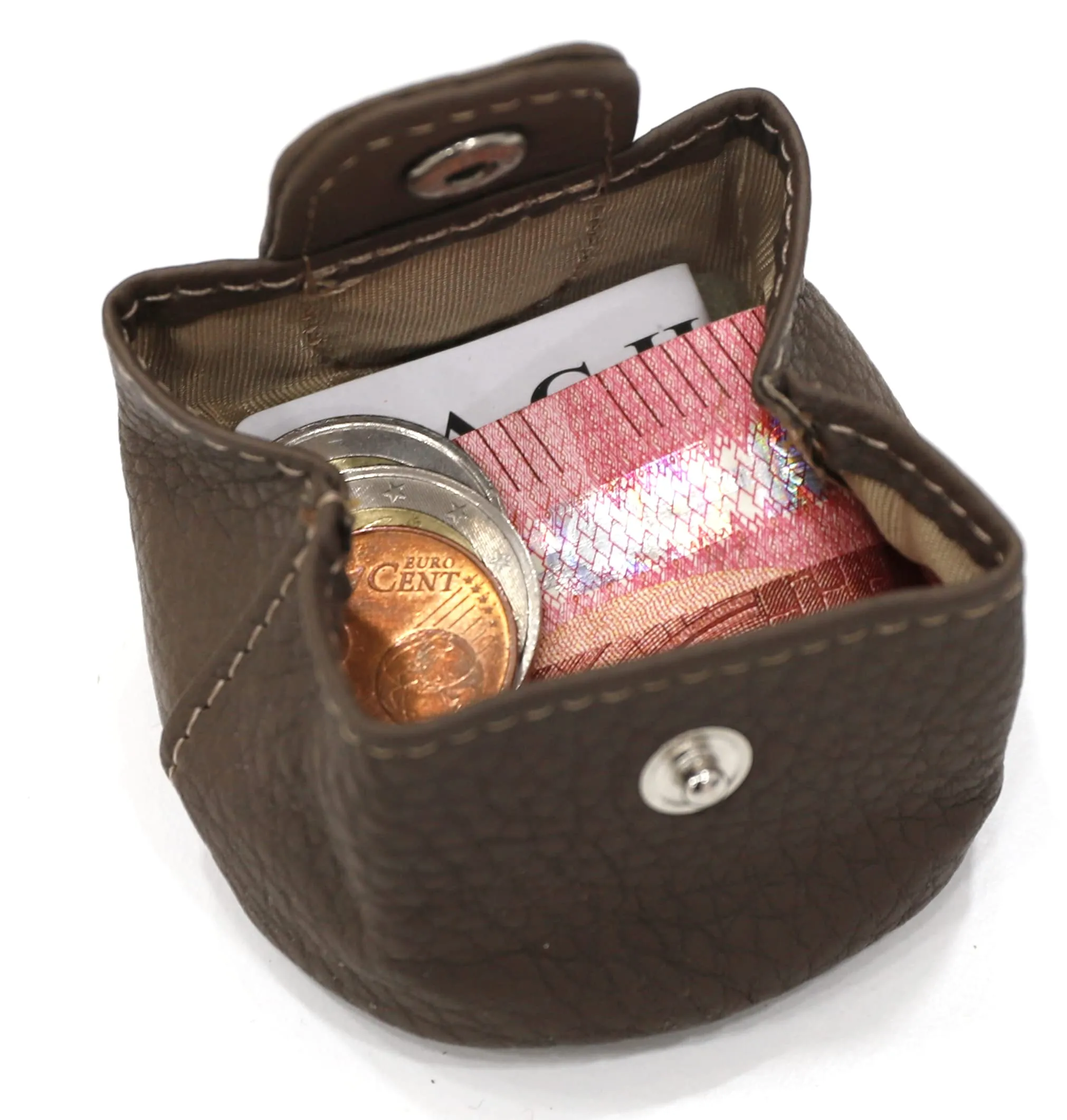 Van Der Rich ® - Portamonete Piccolo Pelle - Donna/Uomo (Taupe) - immagine 3