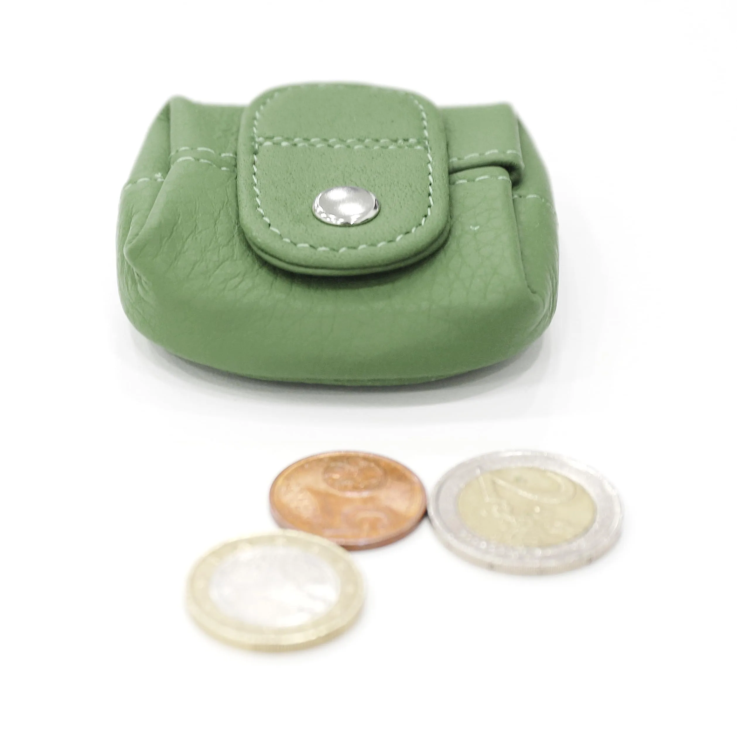 Van Der Rich ® - Portamonete Piccolo Pelle - Donna/Uomo (Oliva) - immagine 2