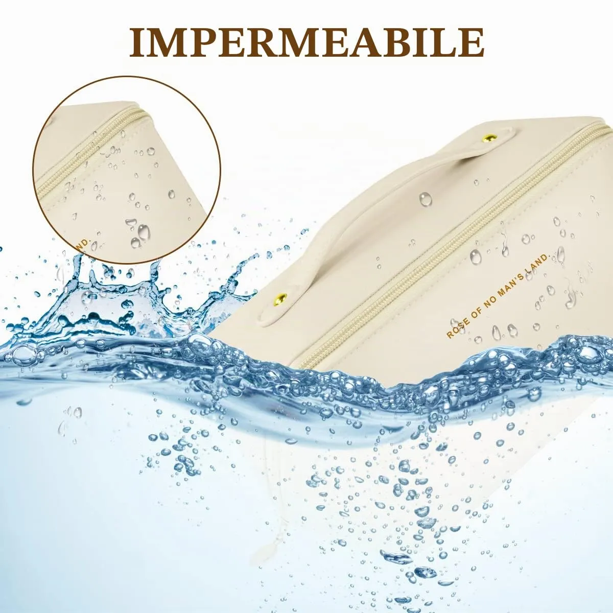 Aucuu Borsa Cosmetica da Viaggio, Beauty Case da Viaggio Donna, Borsa da Viaggio per Cosmetici, Borsa Cosmetica da Donna in Morbida Pelle PU, Borse da Toilette Impermeabile Portatile - immagine 7