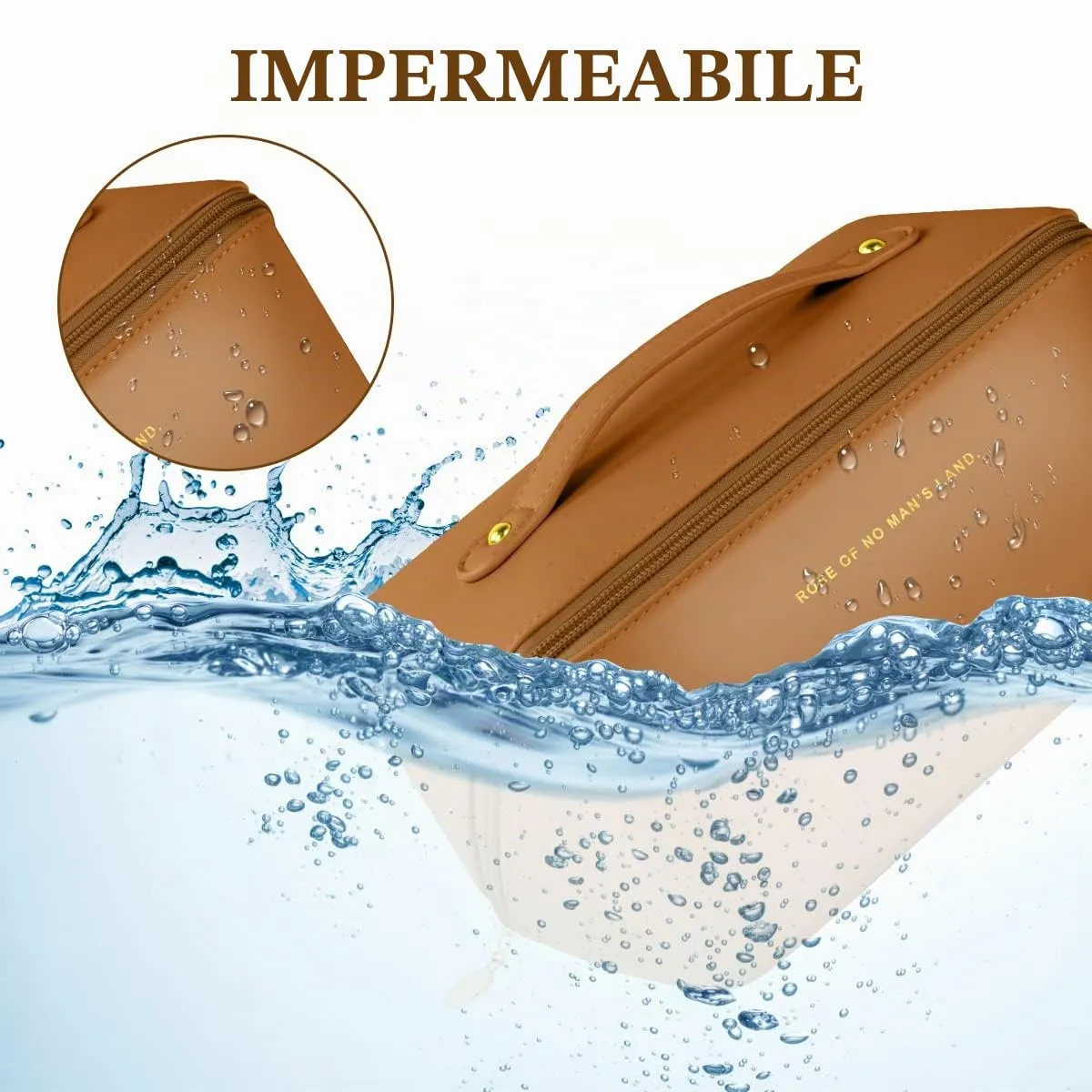 Aucuu Borsa Cosmetica da Viaggio, Beauty Case da Viaggio Donna, Borsa da Viaggio per Cosmetici, Borsa Cosmetica da Donna in Morbida Pelle PU, Borse da Toilette Impermeabile Portatile - immagine 7