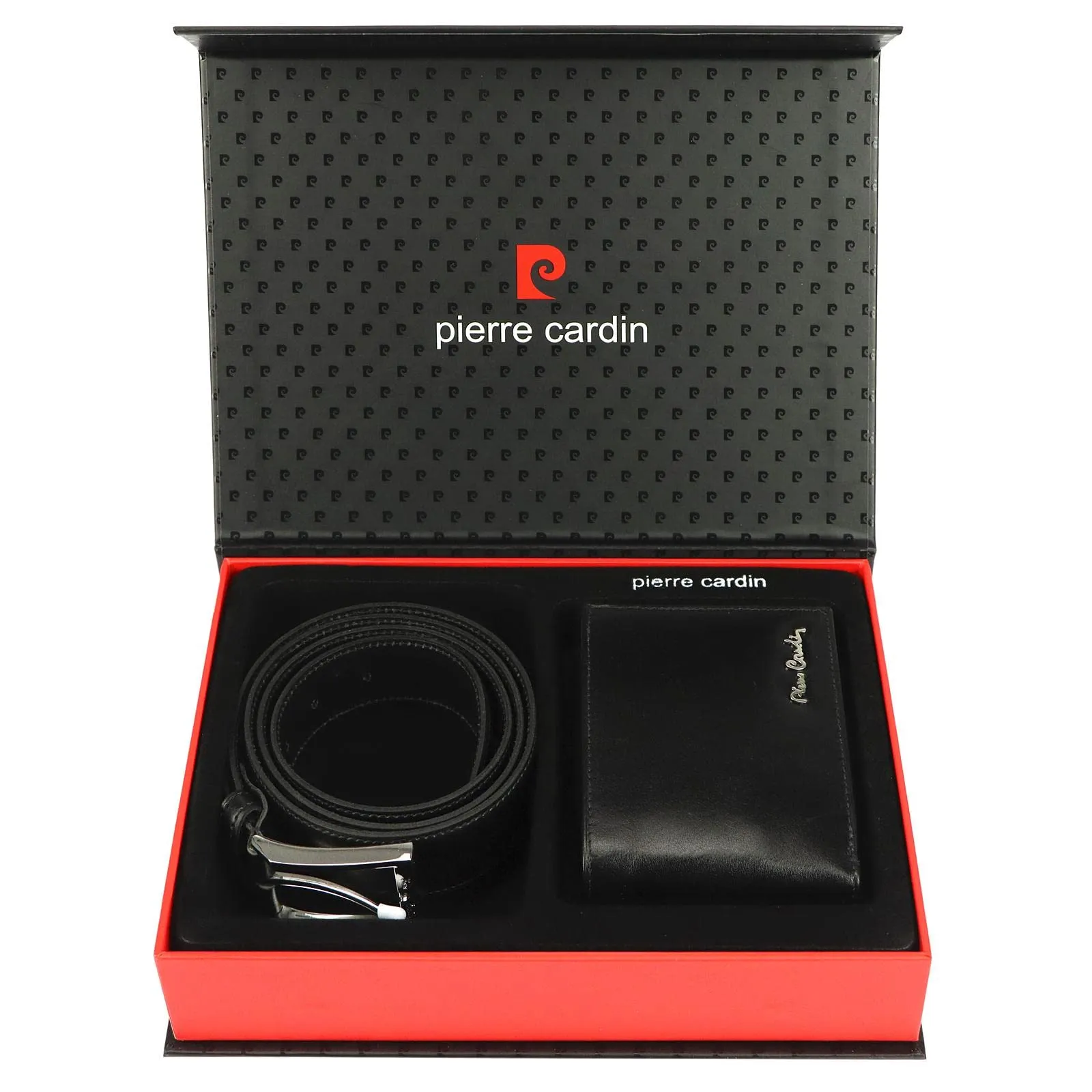 Pierre Cardin Set regalo uomo portafoglio cintura, 100% pelle naturale, minimalista, elegante, per Natale, anniversario, compleanno, in scatola con cintura - immagine 1