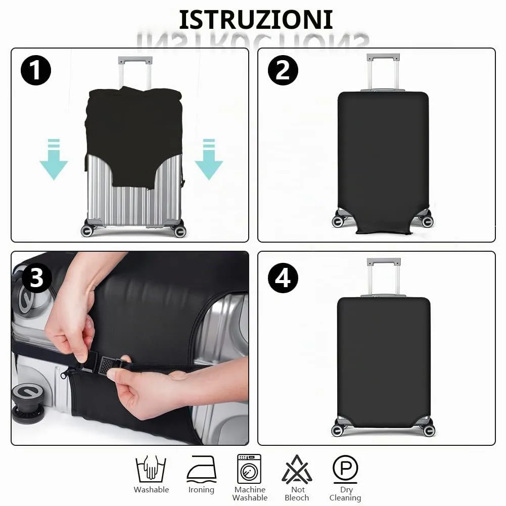 Flintronic Cover Proteggi Copertura per Valigie, 26-28 Pollici Coperture per Valigie, Elastico Cover Proteggi Valigia, Copri Valigia, Coperchio per Bagagli (con Etichetta/Cinghia per Bagagli) - immagine 3