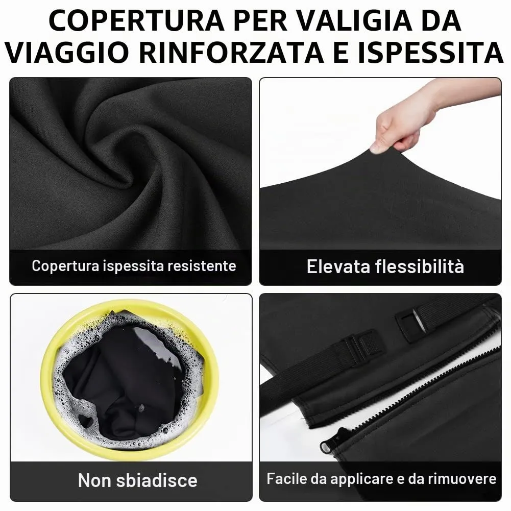 Flintronic Cover Proteggi Copertura per Valigie, 26-28 Pollici Coperture per Valigie, Elastico Cover Proteggi Valigia, Copri Valigia, Coperchio per Bagagli (con Etichetta/Cinghia per Bagagli) - immagine 5