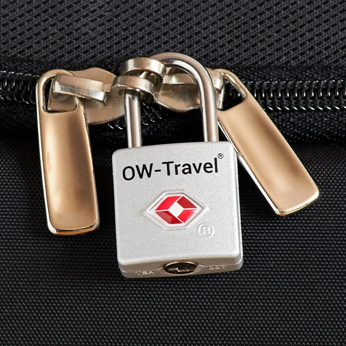 OW-Travel Lucchetto per Valigia con Chiave, Lucchetto TSA USA, Argento 2 Pz - immagine 2