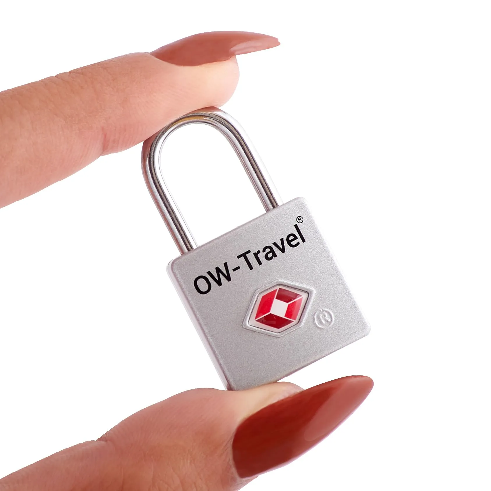 OW-Travel Lucchetto per Valigia con Chiave, Lucchetto TSA USA, Argento 2 Pz - immagine 3