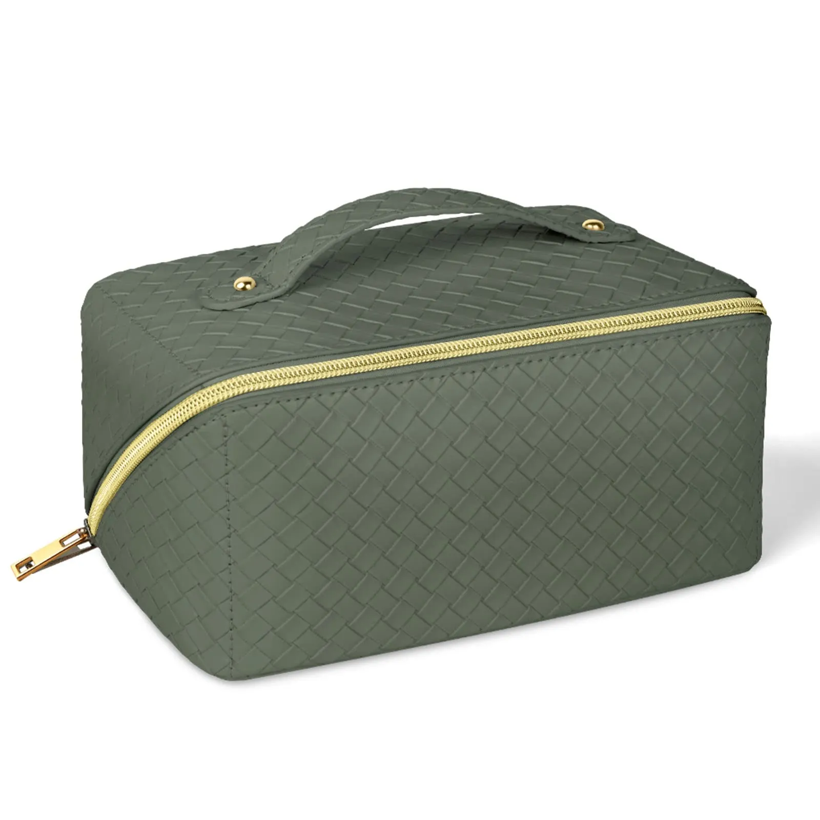 Aucuu Borsa Cosmetica da Viaggio, Beauty Case da Viaggio Donna, Borsa da Viaggio per Cosmetici, Borsa Cosmetica da Donna in Morbida Pelle PU, Borse da Toilette Impermeabile Portatile - immagine 1