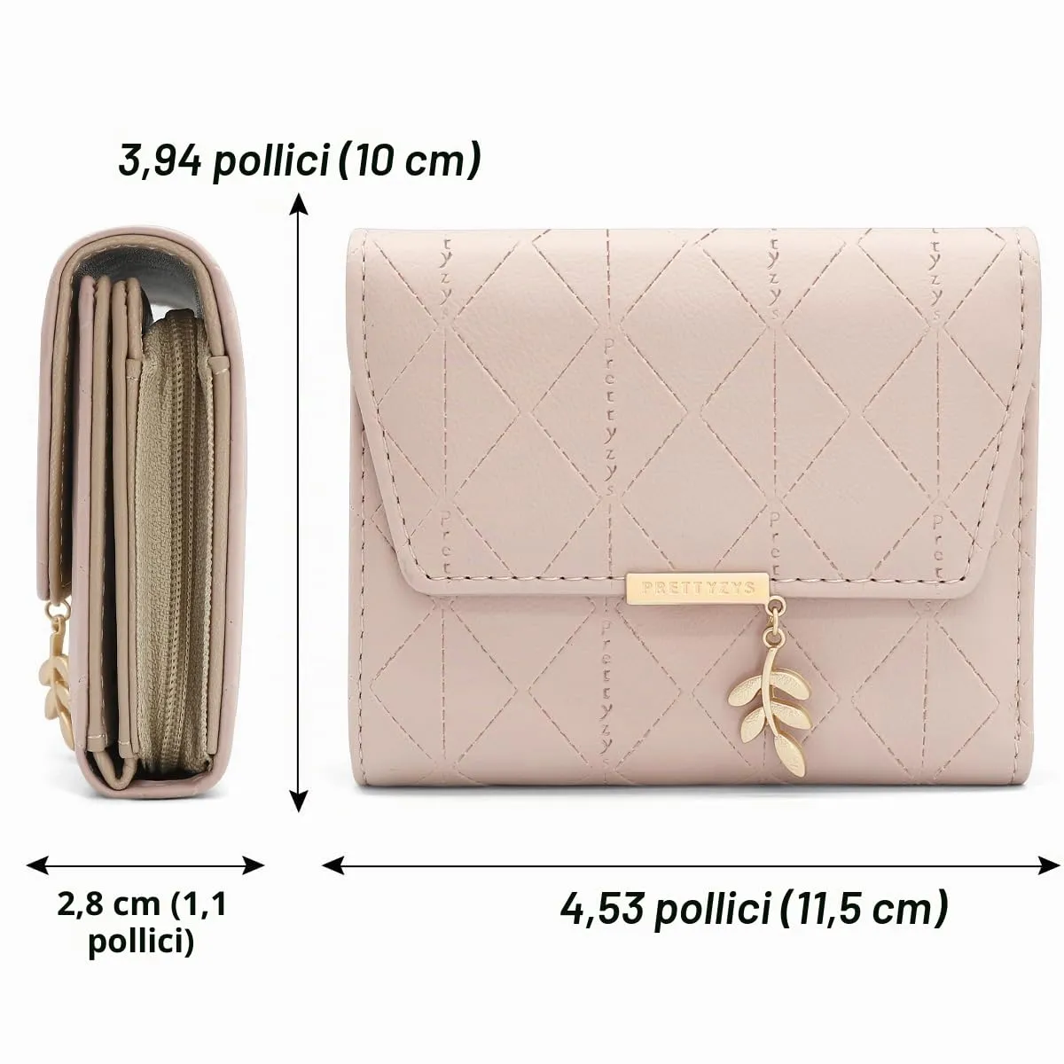 REETEE Portafoglio Donna Piccolo in Pelle PU Corto Portafogli Donna con Portamonete di Cerniera, Small Portamonete Donna con 6 Slot Schede Mini Portafoglio Donna - immagine 6