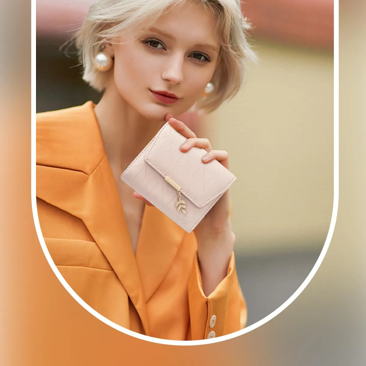 REETEE Portafoglio Donna Piccolo in Pelle PU Corto Portafogli Donna con Portamonete di Cerniera, Small Portamonete Donna con 6 Slot Schede Mini Portafoglio Donna - immagine 7