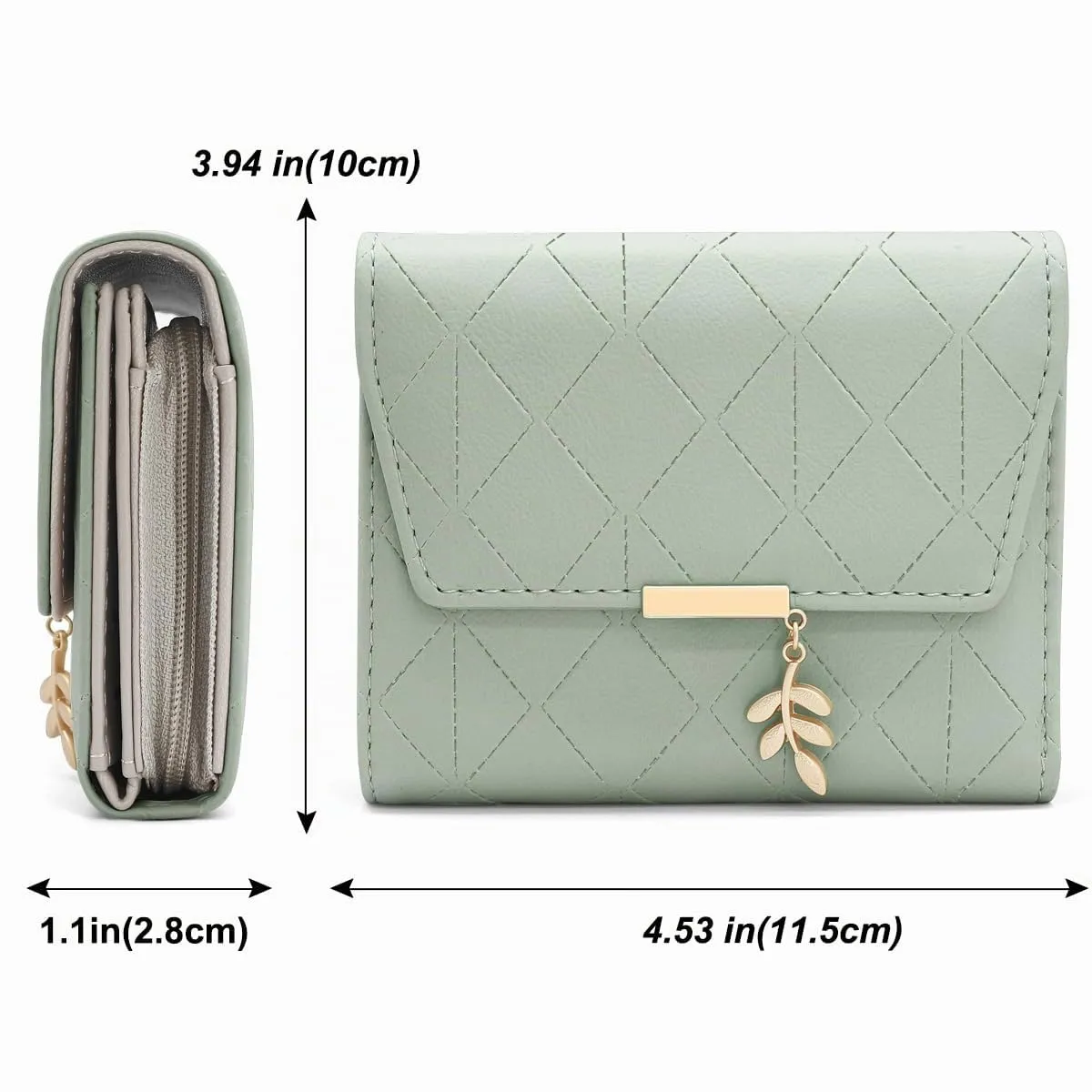 REETEE Portafoglio Donna Piccolo in Pelle PU Corto Portafogli Donna con Portamonete di Cerniera, Small Portamonete Donna con 6 Slot Schede Mini Portafoglio Donna - immagine 6