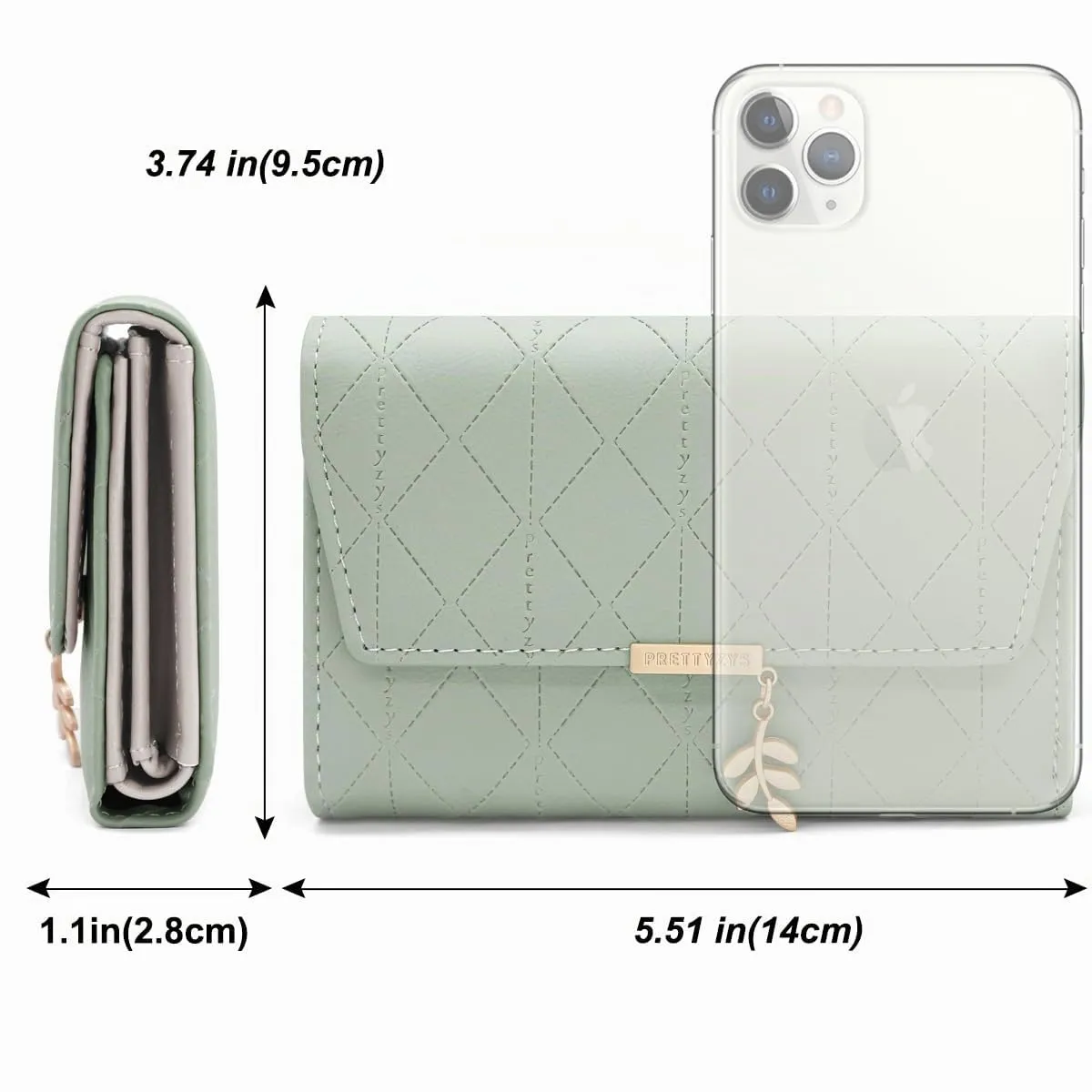 REETEE Portafoglio Donna Piccolo in Pelle PU Corto Portafogli Donna con Portamonete di Cerniera, Small Portamonete Donna con 6 Slot Schede Mini Portafoglio Donna - immagine 6
