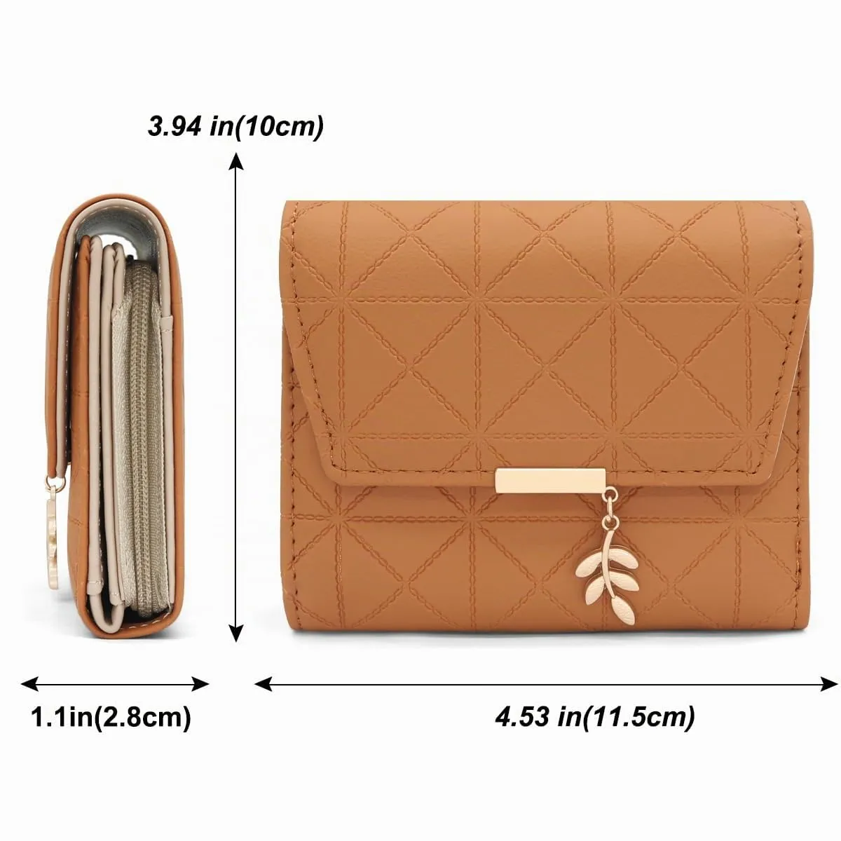 REETEE Portafoglio Donna Piccolo in Pelle PU Corto Portafogli Donna con Portamonete di Cerniera, Small Portamonete Donna con 6 Slot Schede Mini Portafoglio Donna - immagine 6