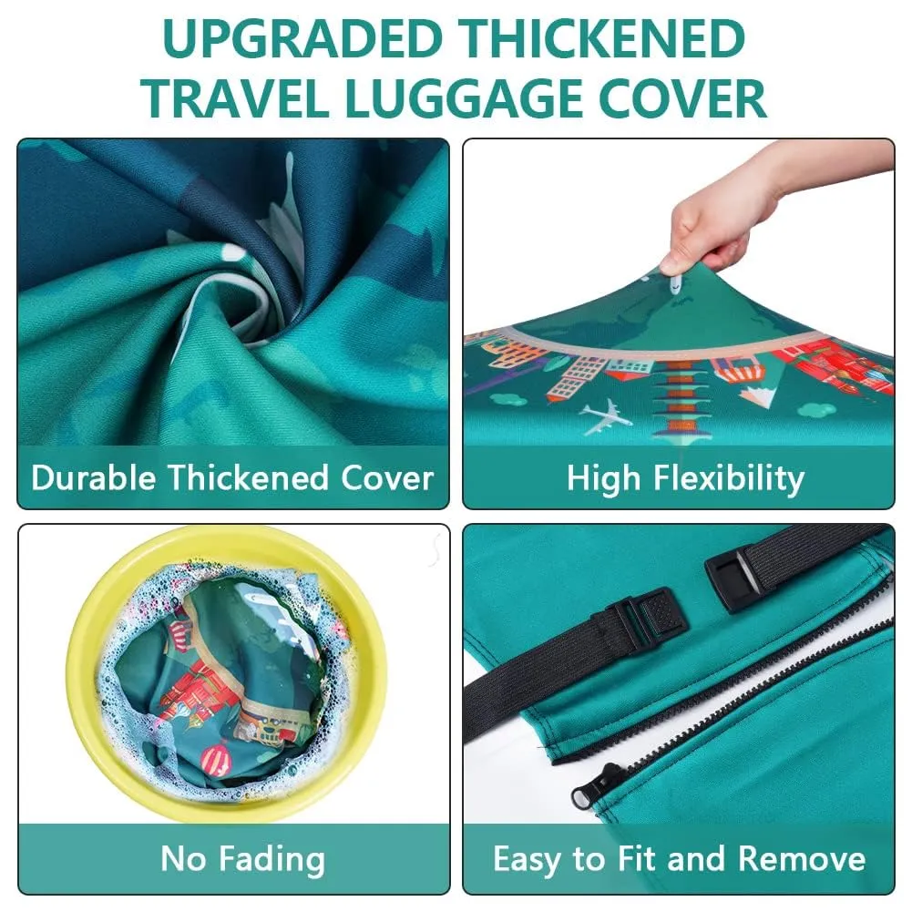flintronic Cover Proteggi Copertura per Valigie, Coperture per Valigie, Elastico Cover Proteggi Valigia, Copri Valigia, Coperchio per Bagagli, XL(con Etichetta) - immagine 5