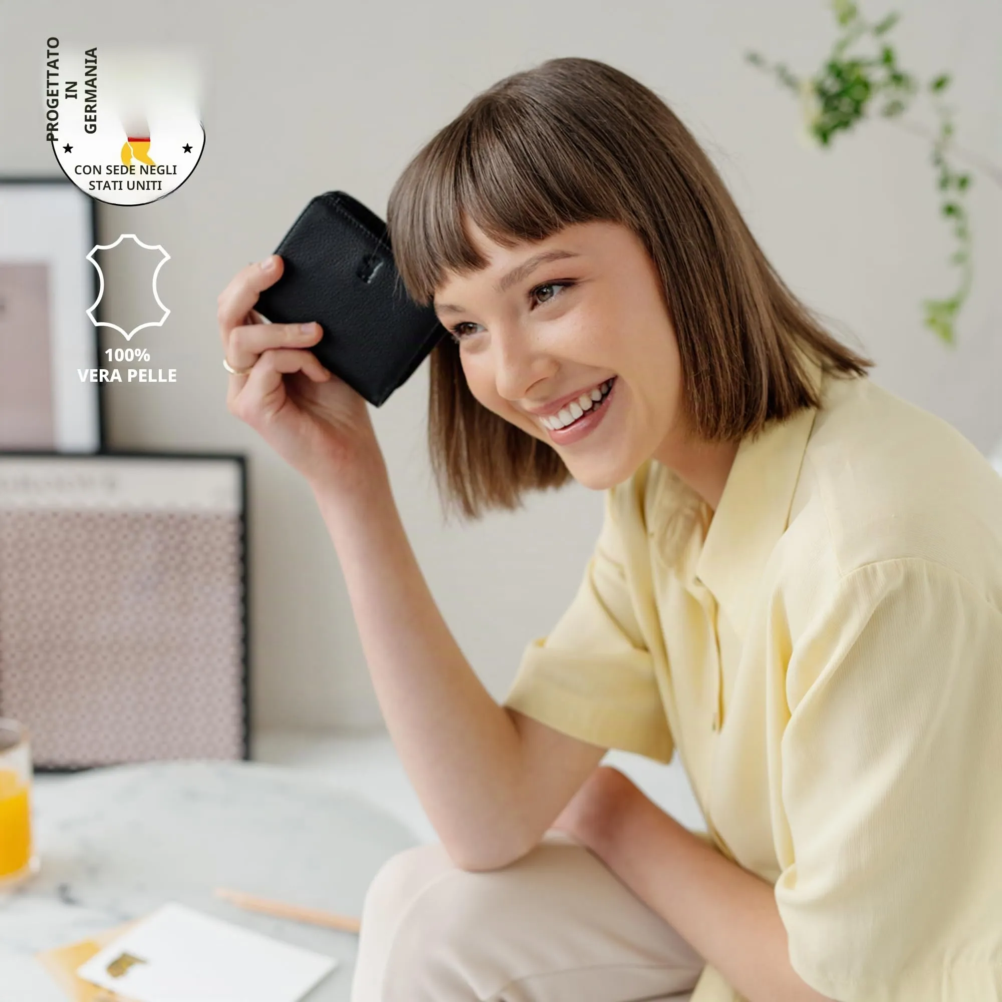 Berliner Bags Portafoglio Sara Donna Piccolo con Portamonete e RFID Pelle - immagine 3
