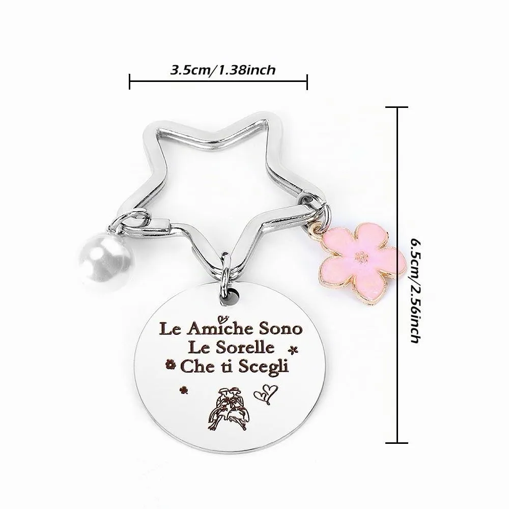 LXSAZP Regalo Amica Natale Regali Amica Portachiavi Amicizia Regalo Migliore Amica Regalo Amica Compleanno Regalo Per Amica Idee Regalo Amica Regali Migliore Amica Laurea Donna per Sorella Sorelle - immagine 2