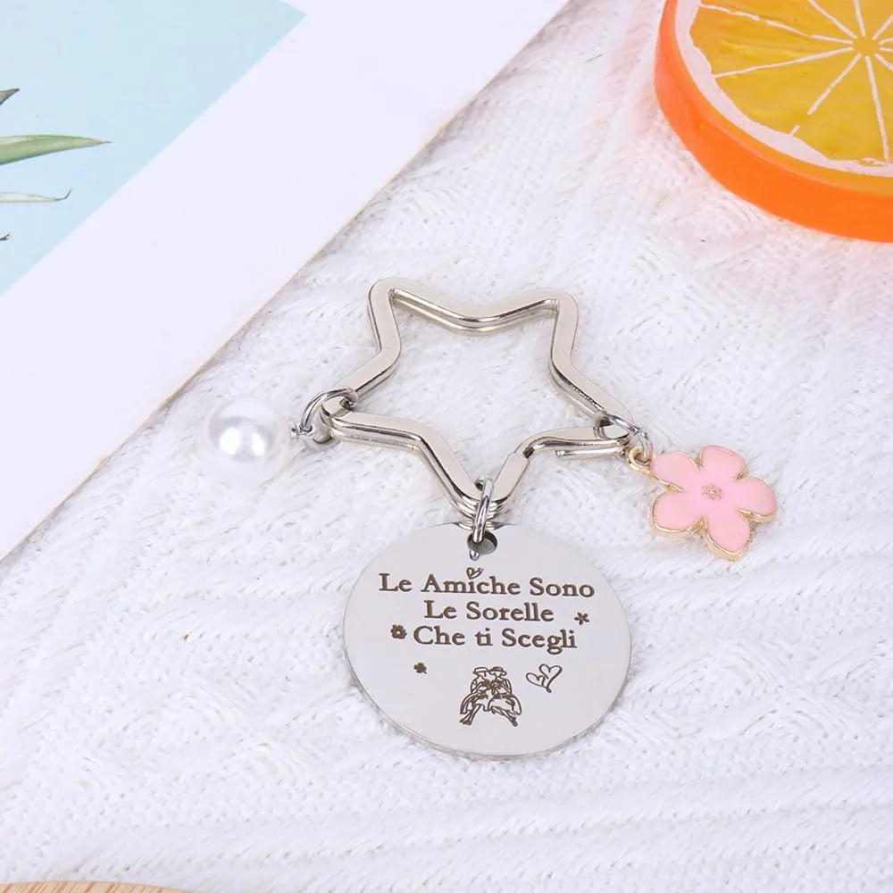 LXSAZP Regalo Amica Natale Regali Amica Portachiavi Amicizia Regalo Migliore Amica Regalo Amica Compleanno Regalo Per Amica Idee Regalo Amica Regali Migliore Amica Laurea Donna per Sorella Sorelle - immagine 4