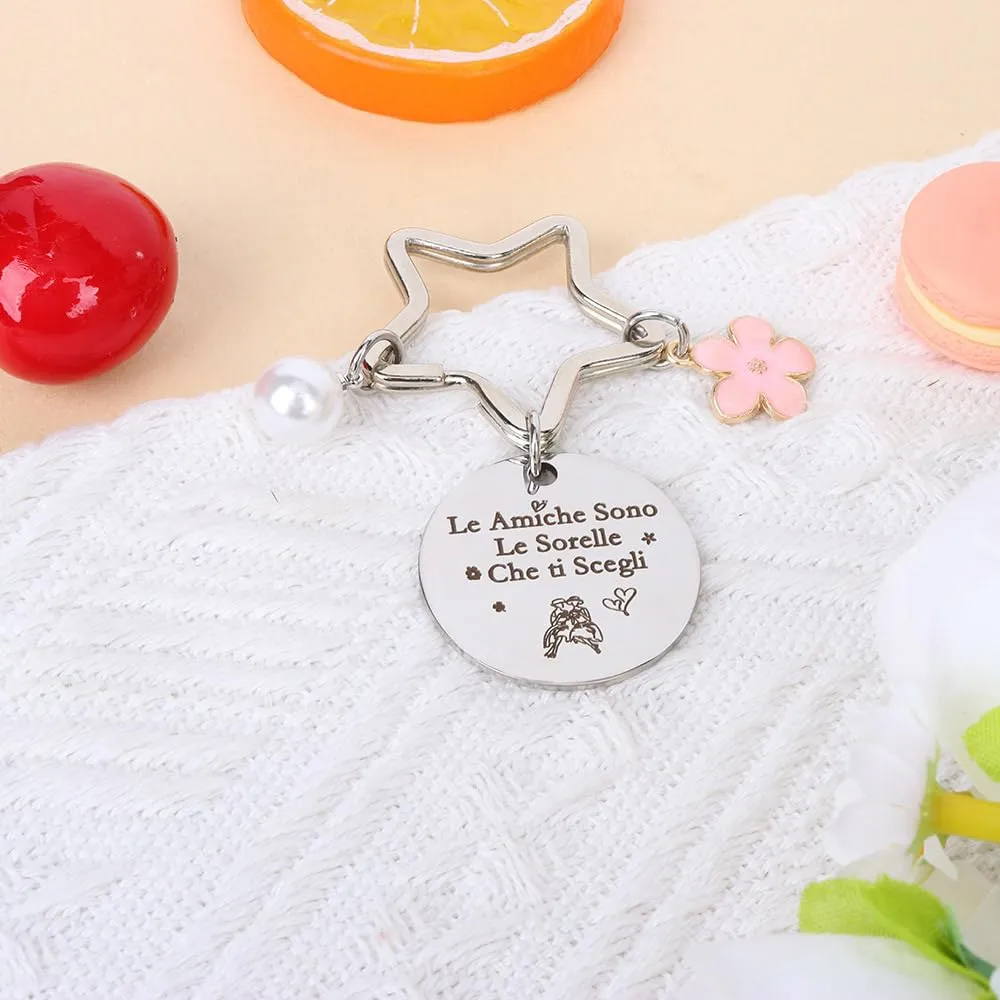 LXSAZP Regalo Amica Natale Regali Amica Portachiavi Amicizia Regalo Migliore Amica Regalo Amica Compleanno Regalo Per Amica Idee Regalo Amica Regali Migliore Amica Laurea Donna per Sorella Sorelle - immagine 7