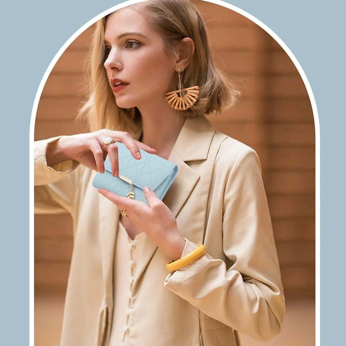 REETEE Portafoglio Donna Piccolo in Pelle PU Corto Portafogli Donna con Portamonete di Cerniera, Small Portamonete Donna con 6 Slot Schede Mini Portafoglio Donna - immagine 7