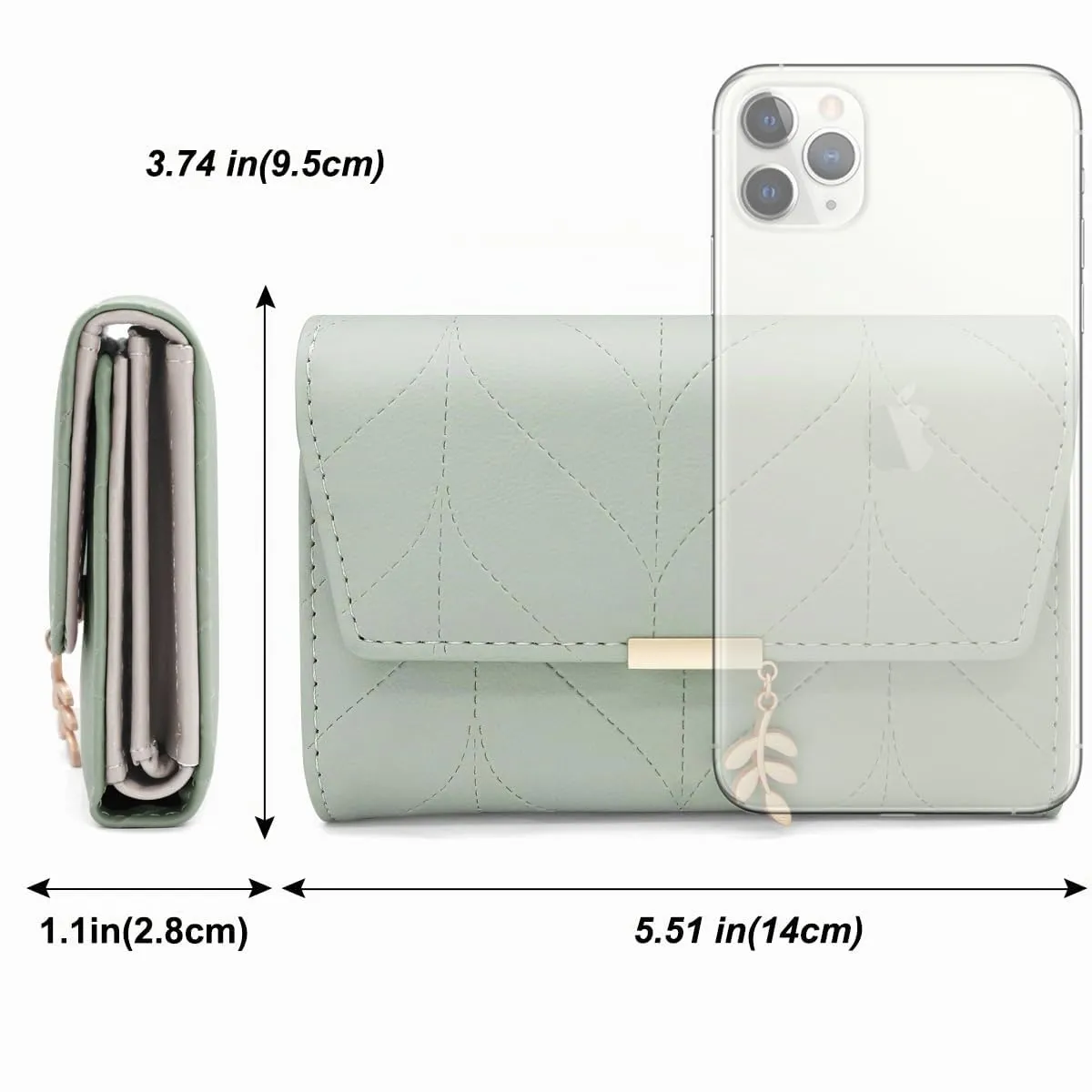 REETEE Portafoglio Donna Piccolo in Pelle PU Corto Portafogli Donna con Portamonete di Cerniera, Small Portamonete Donna con 6 Slot Schede Mini Portafoglio Donna - immagine 6