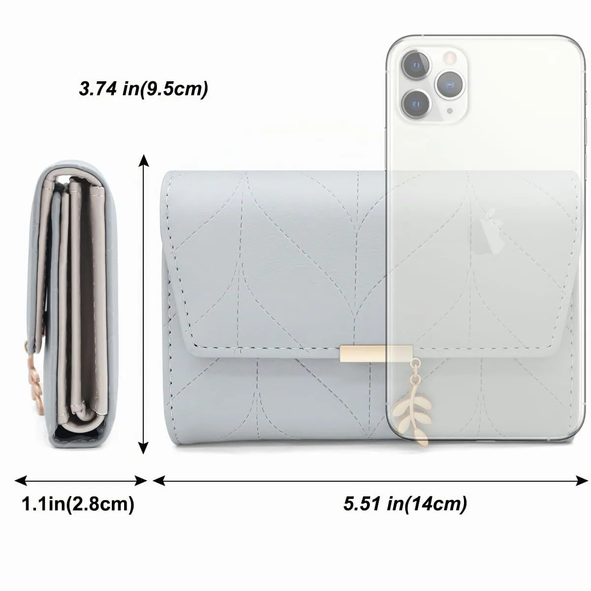 REETEE Portafoglio Donna Piccolo in Pelle PU Corto Portafogli Donna con Portamonete di Cerniera, Small Portamonete Donna con 6 Slot Schede Mini Portafoglio Donna - immagine 6