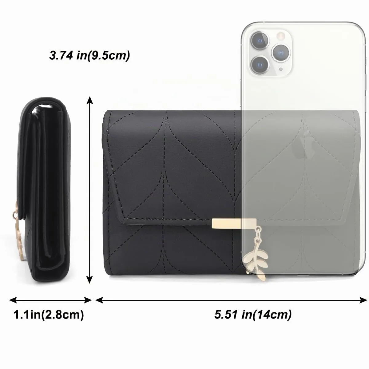 REETEE Portafoglio Donna Piccolo in Pelle PU Corto Portafogli Donna con Portamonete di Cerniera, Small Portamonete Donna con 6 Slot Schede Mini Portafoglio Donna - immagine 6
