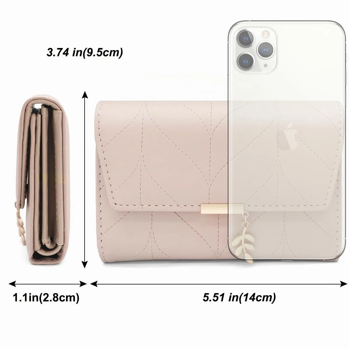 REETEE Portafoglio Donna Piccolo in Pelle PU Corto Portafogli Donna con Portamonete di Cerniera, Small Portamonete Donna con 6 Slot Schede Mini Portafoglio Donna - immagine 6