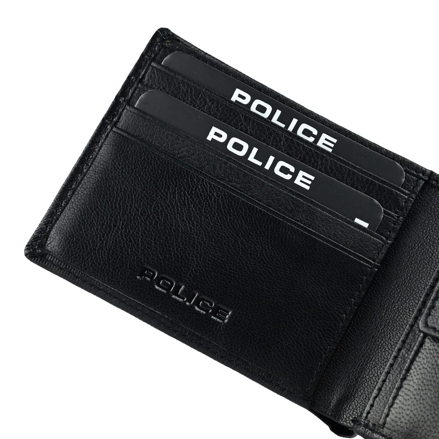 Police Portafoglio Uomo in Vera Pelle, Sottile Con Portamonete, Porta Carte di Credito e Scatola Regalo - immagine 8