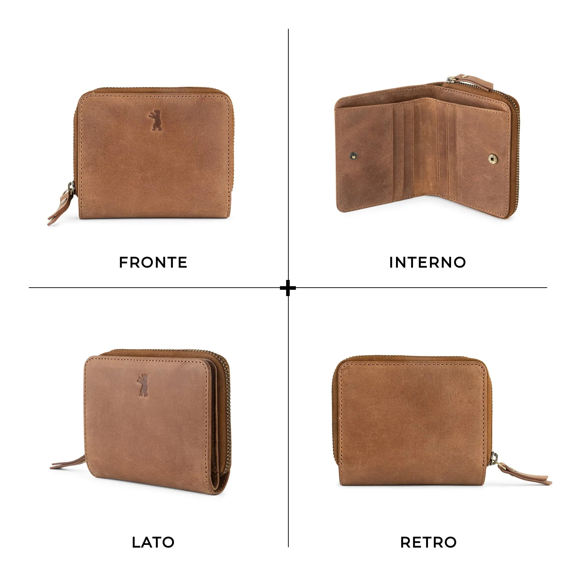 Berliner Bags Portafoglio Sara Donna Piccolo con Portamonete e RFID Pelle - immagine 5