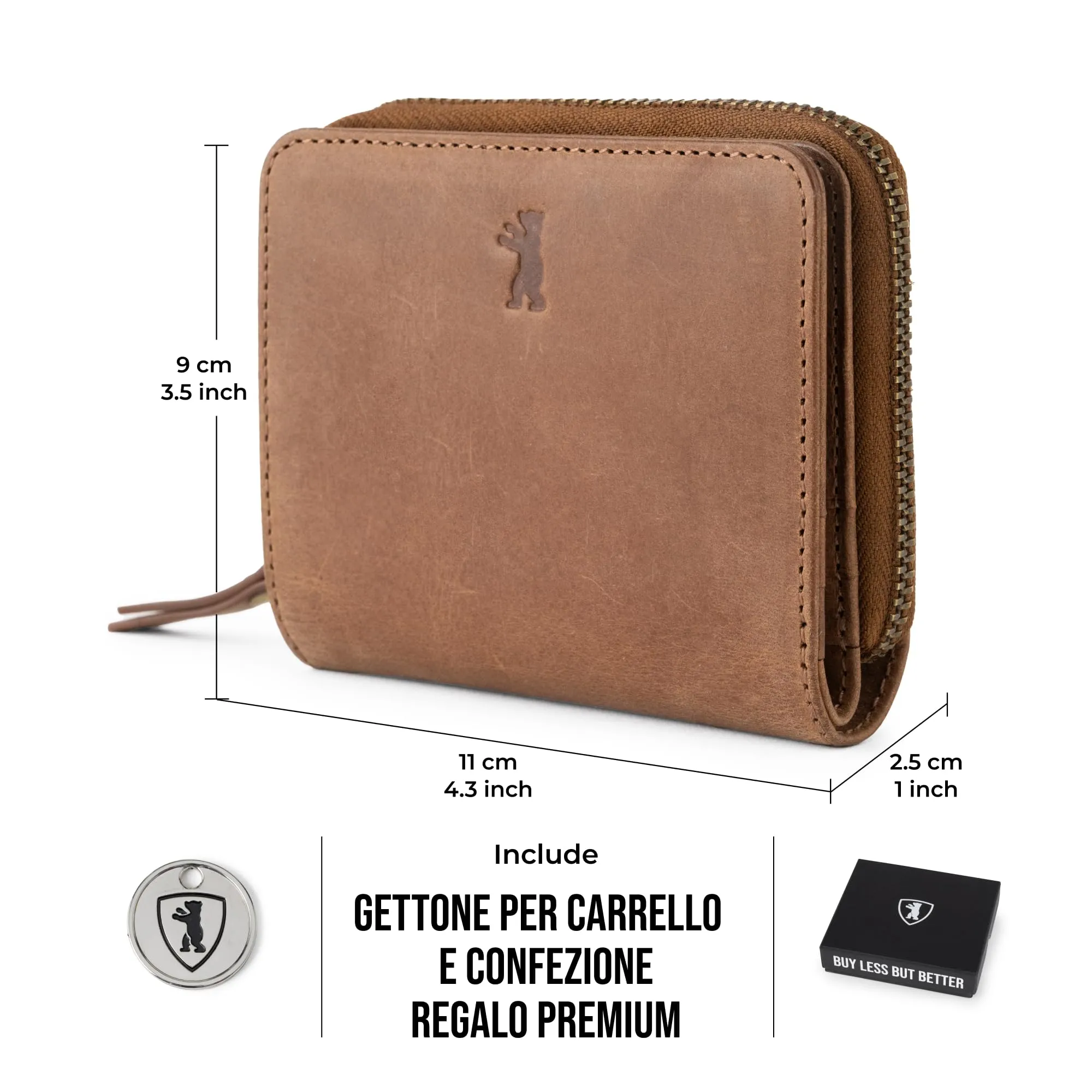 Berliner Bags Portafoglio Sara Donna Piccolo con Portamonete e RFID Pelle - immagine 7