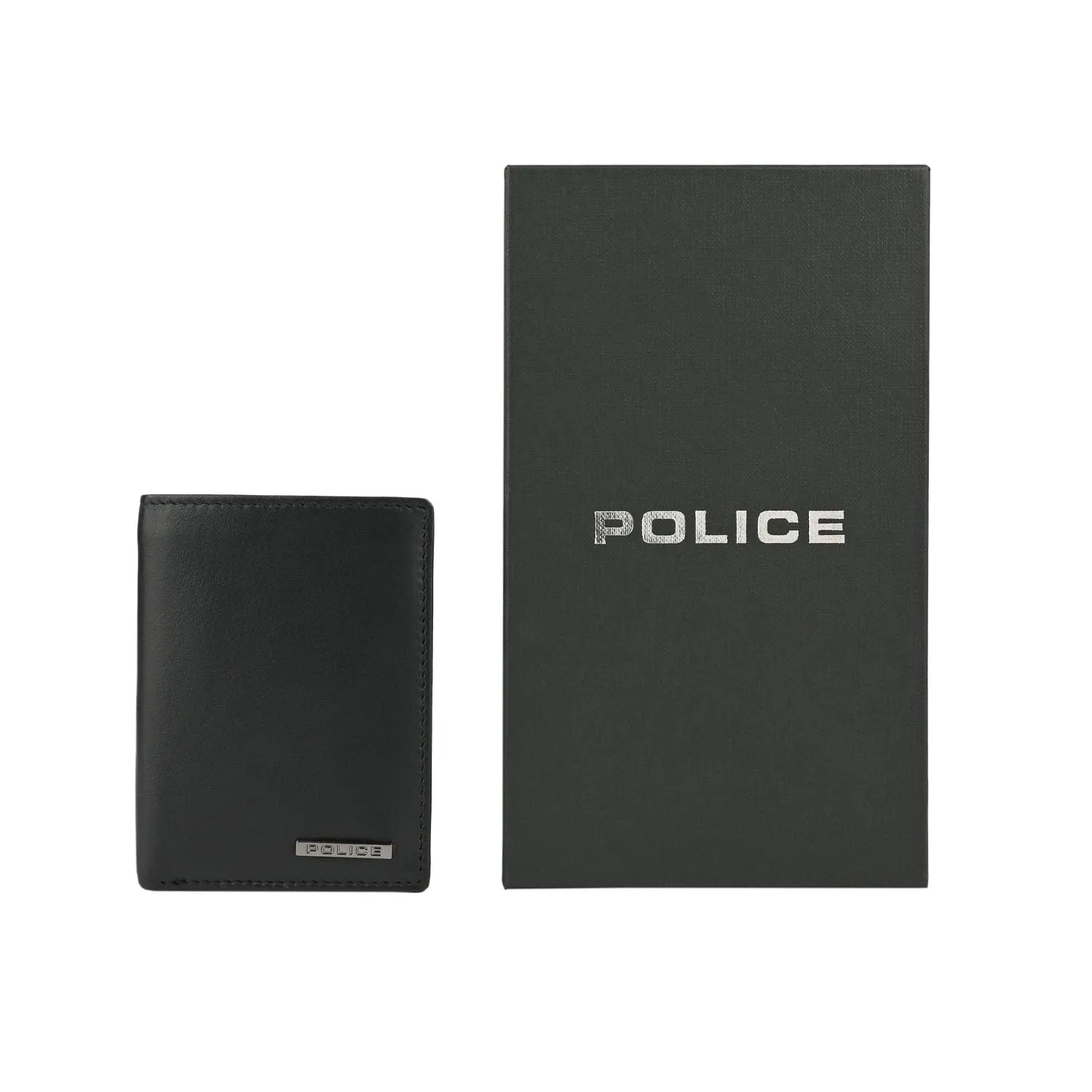 Police Portafoglio Uomo in Vera Pelle, Verticale Sottile Con Porta Carte di Credito e Scatola Regalo - immagine 5