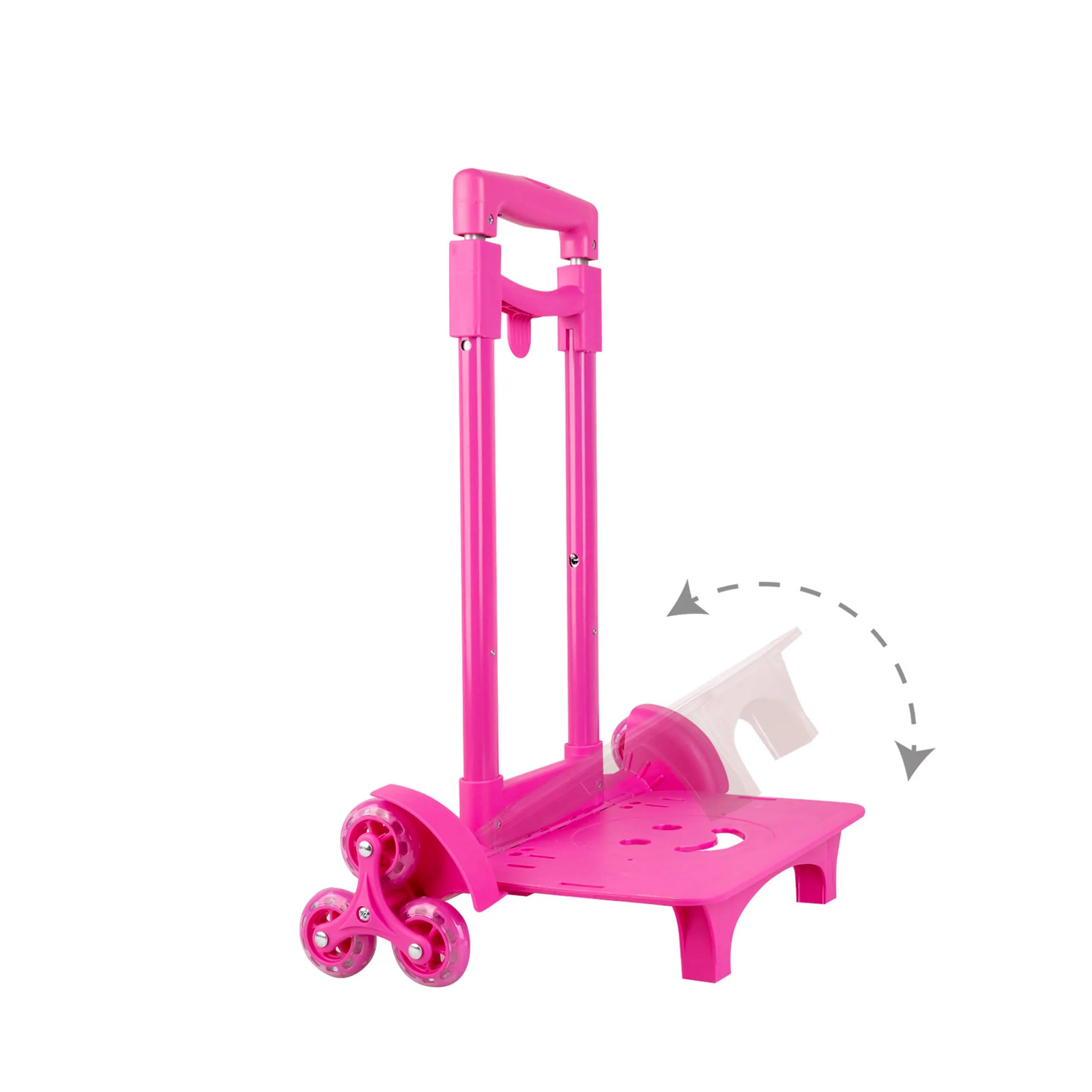 Colourbook Trolley Carrello Porta Zaino Scuola Pieghevole Universale Rosa - immagine 6