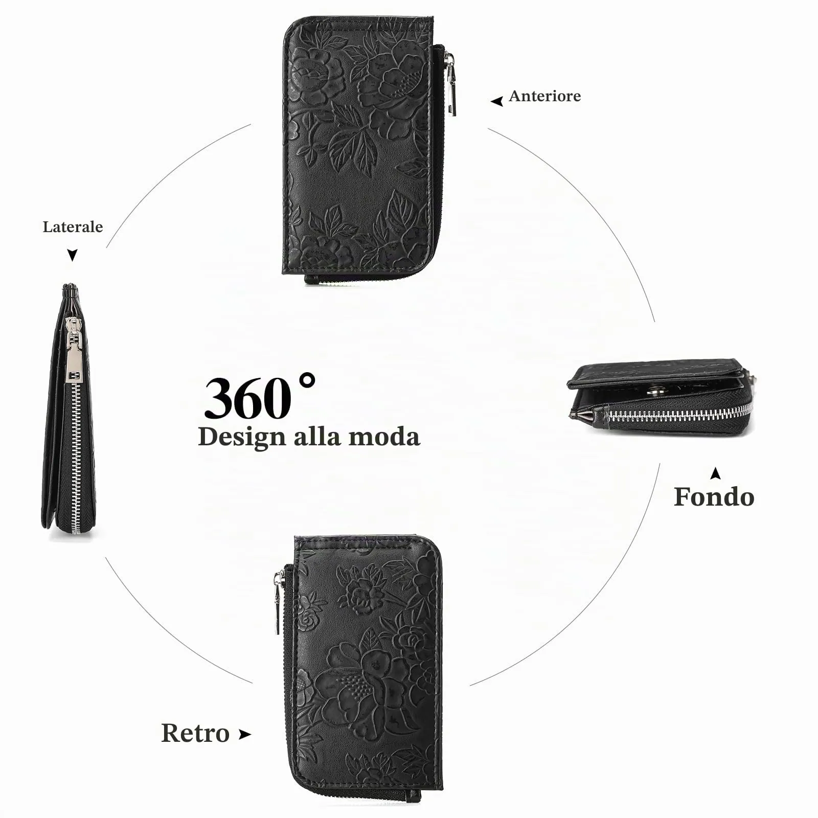 GAEKEAO Portafoglio Donna Piccolo RFID Blocking Leather Bifold Portafoglios Donna di carta di credito Portamonete con finestra ID - immagine 6