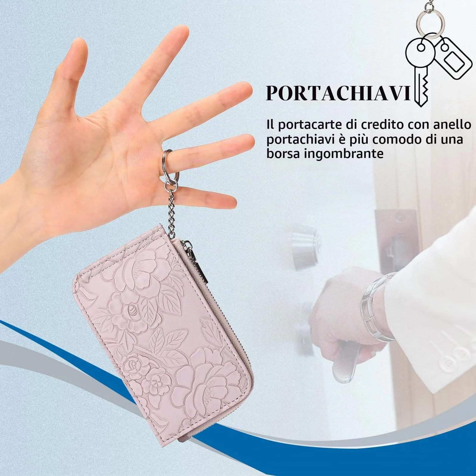 GAEKEAO Portafoglio Portafoglio da Donna Piccolo con Blocco RFID Portafoglio da Donna con Tasca a Zip - immagine 7