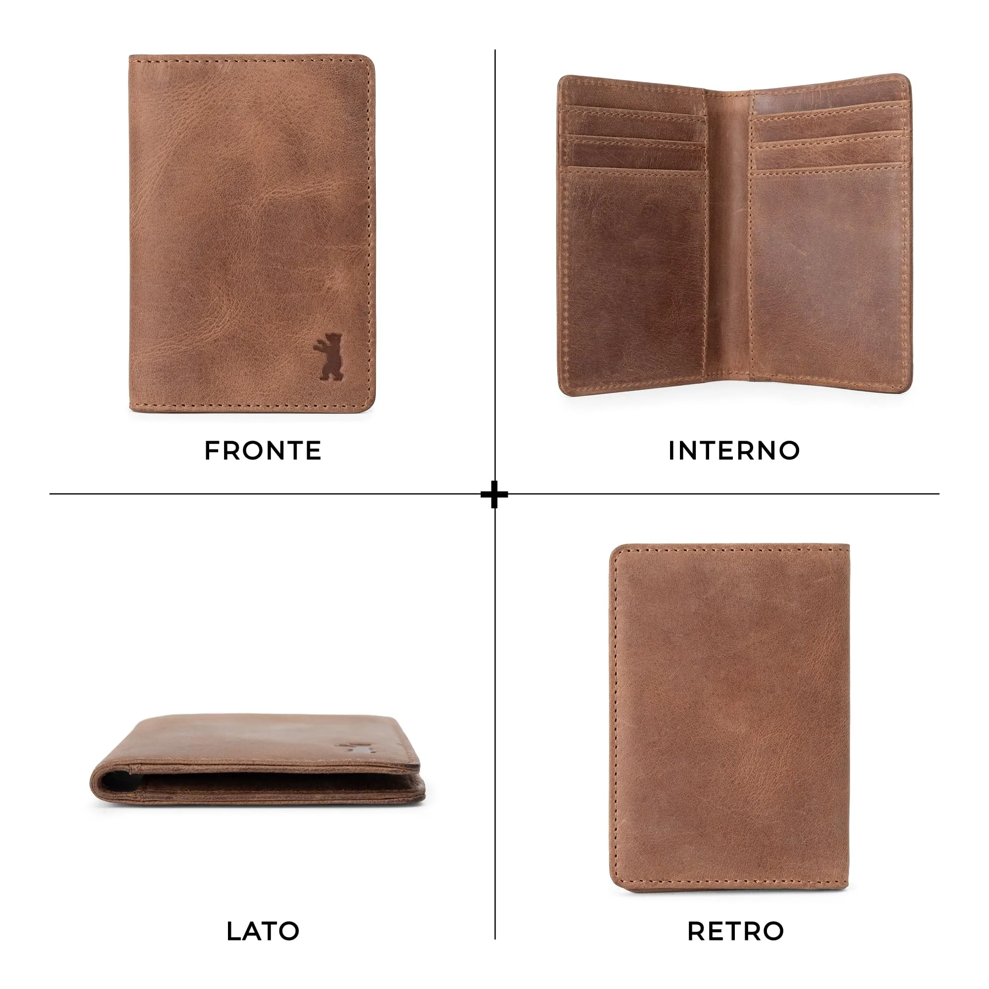 Berliner Bags Portacarte Porto Slim con Banconote e RFID in Vera Pelle - immagine 4