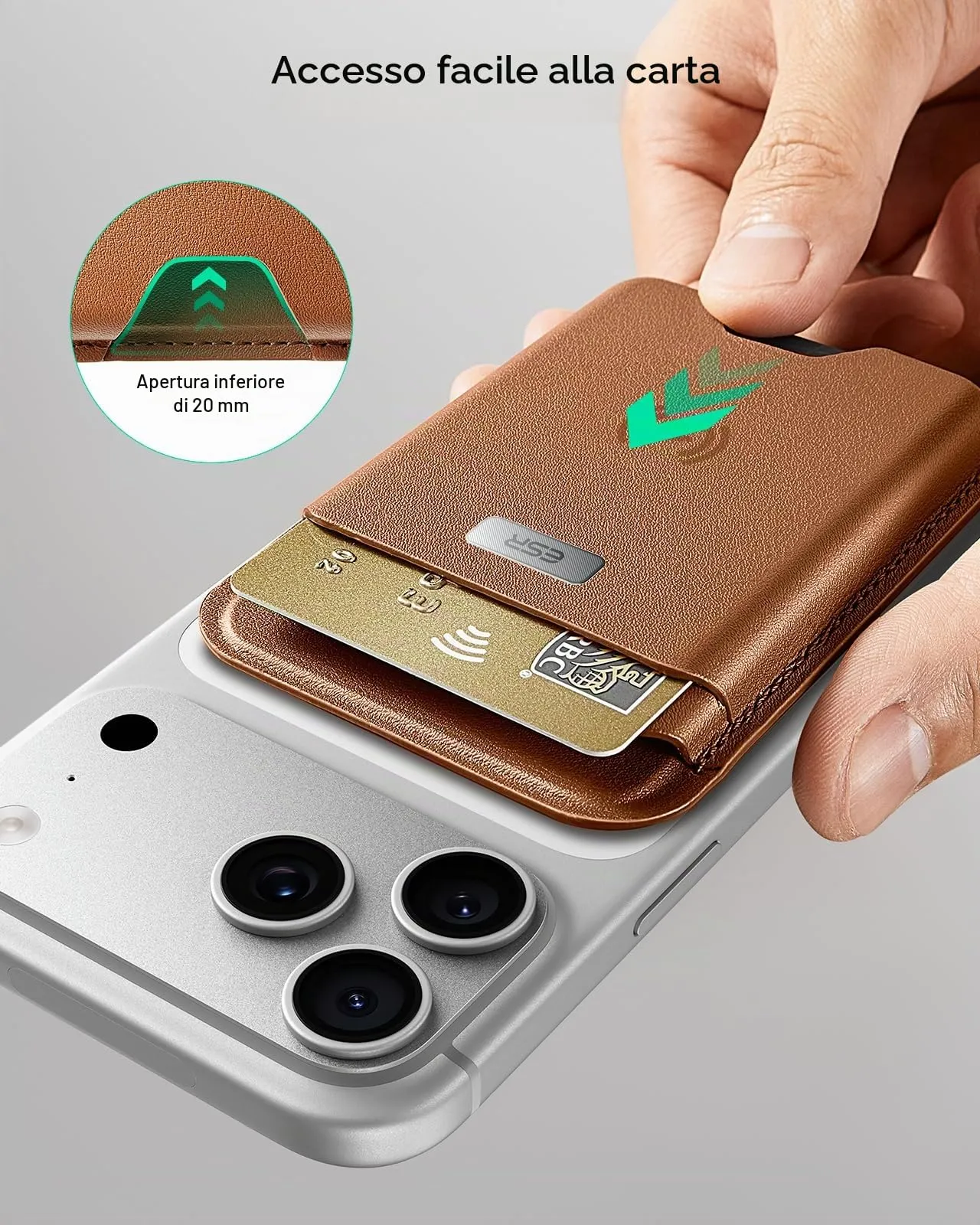 ESR Portafoglio per MagSafe con Funzionalità Find My, Supporto per 5 carte - immagine 6