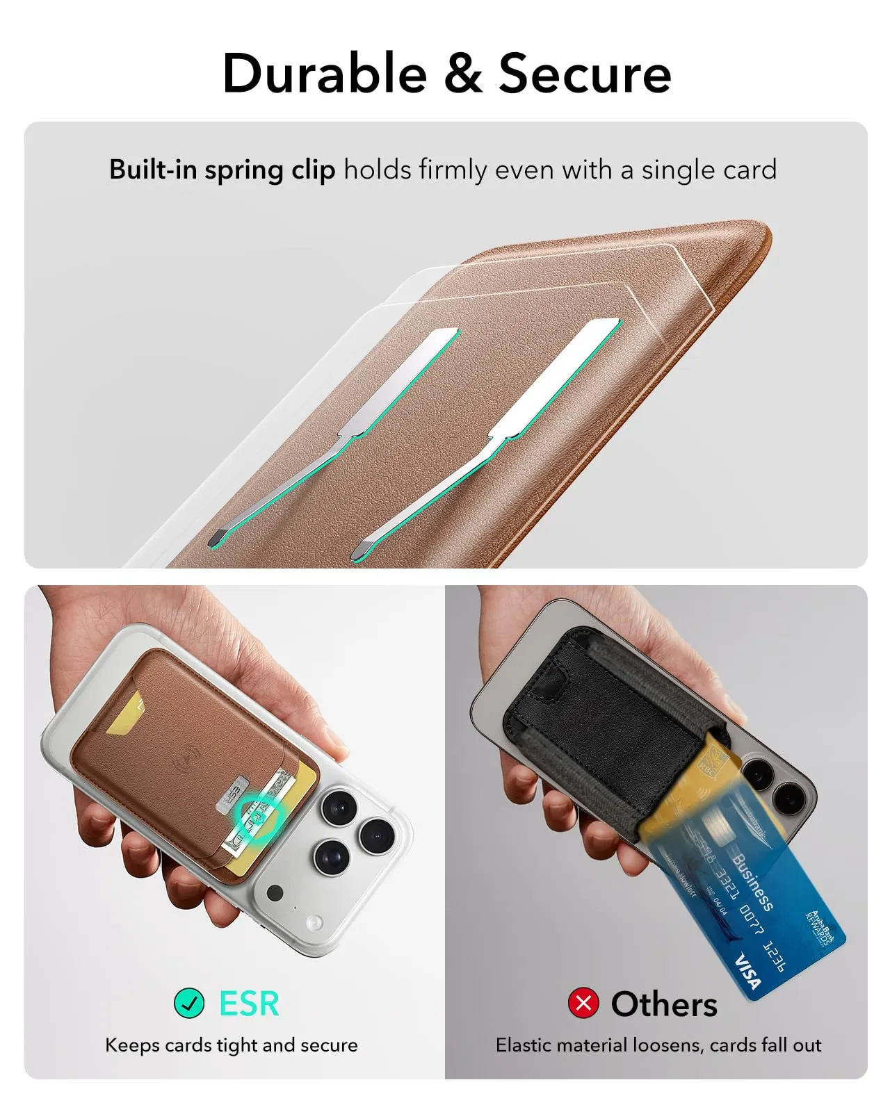 ESR Portafoglio per MagSafe con Funzionalità Find My, Supporto per 5 carte - immagine 10