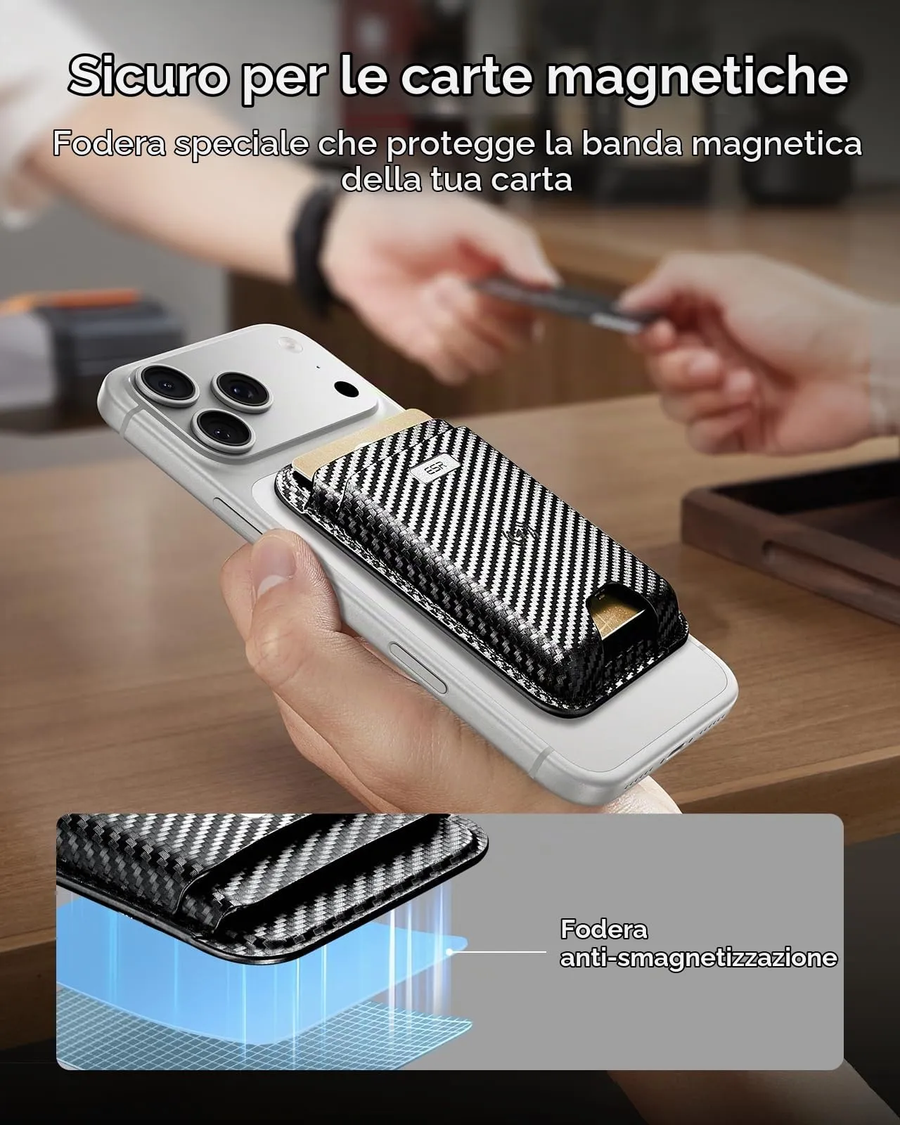 ESR Portafoglio per MagSafe con Funzionalità Find My, Supporto per 5 carte - immagine 7