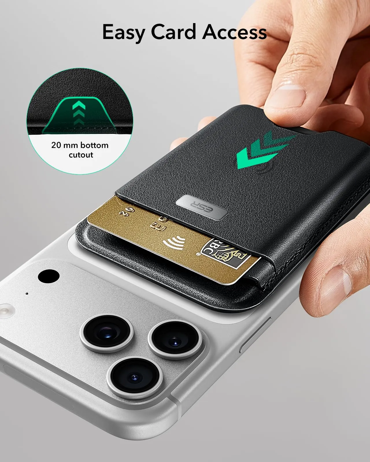 ESR Portafoglio per MagSafe con Funzionalità Find My, Supporto per 5 carte - immagine 6