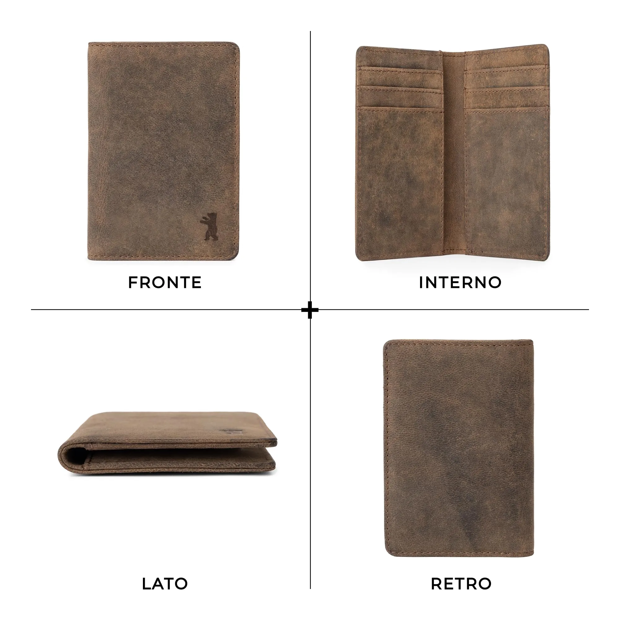 Berliner Bags Portacarte Porto Slim con Banconote e RFID in Vera Pelle - immagine 4